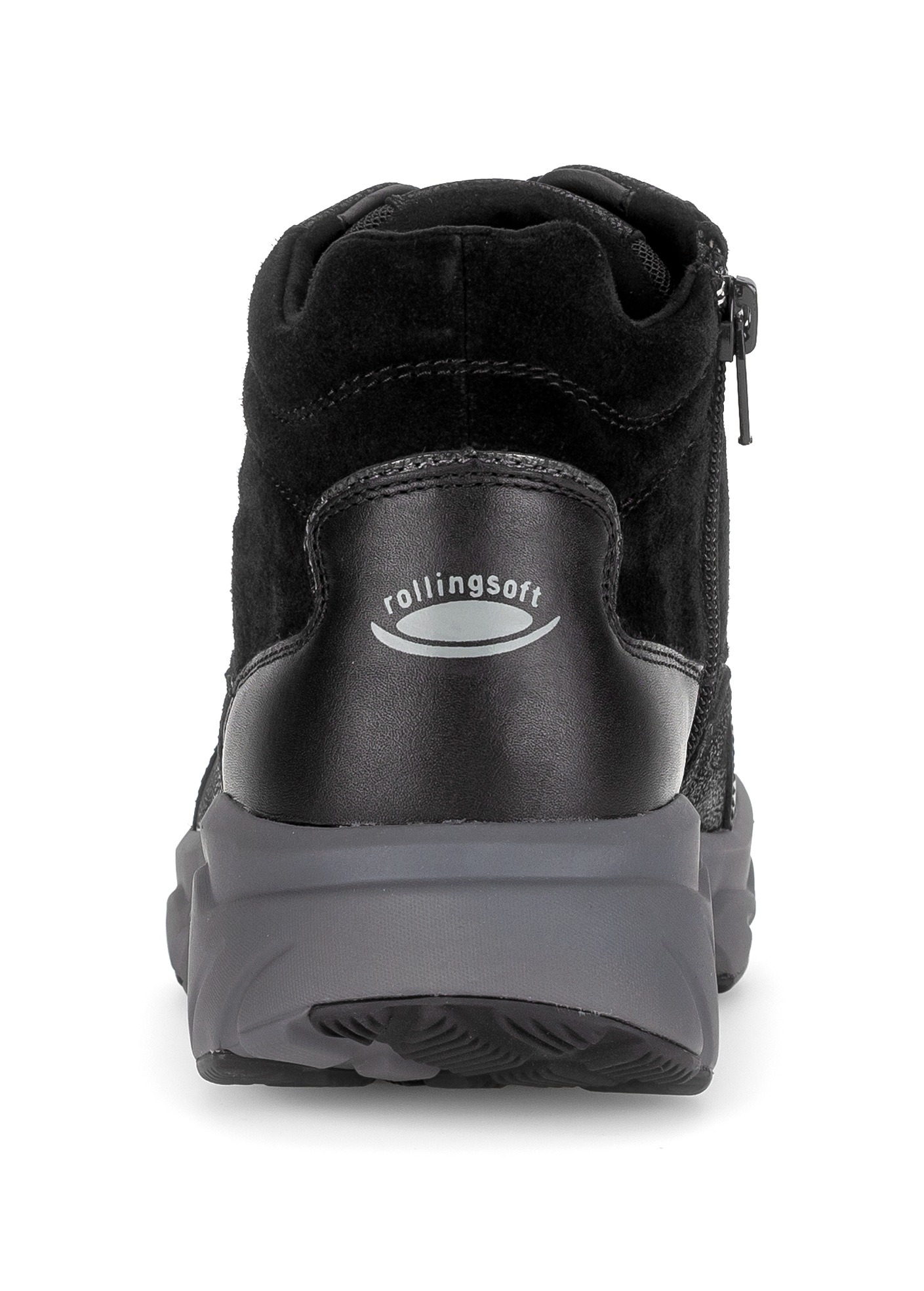 Gabor Rollingsoft Keilsneaker, Schnürboots, High Top-Sneaker, Komfortschuh, gepolsterter Schaftrand