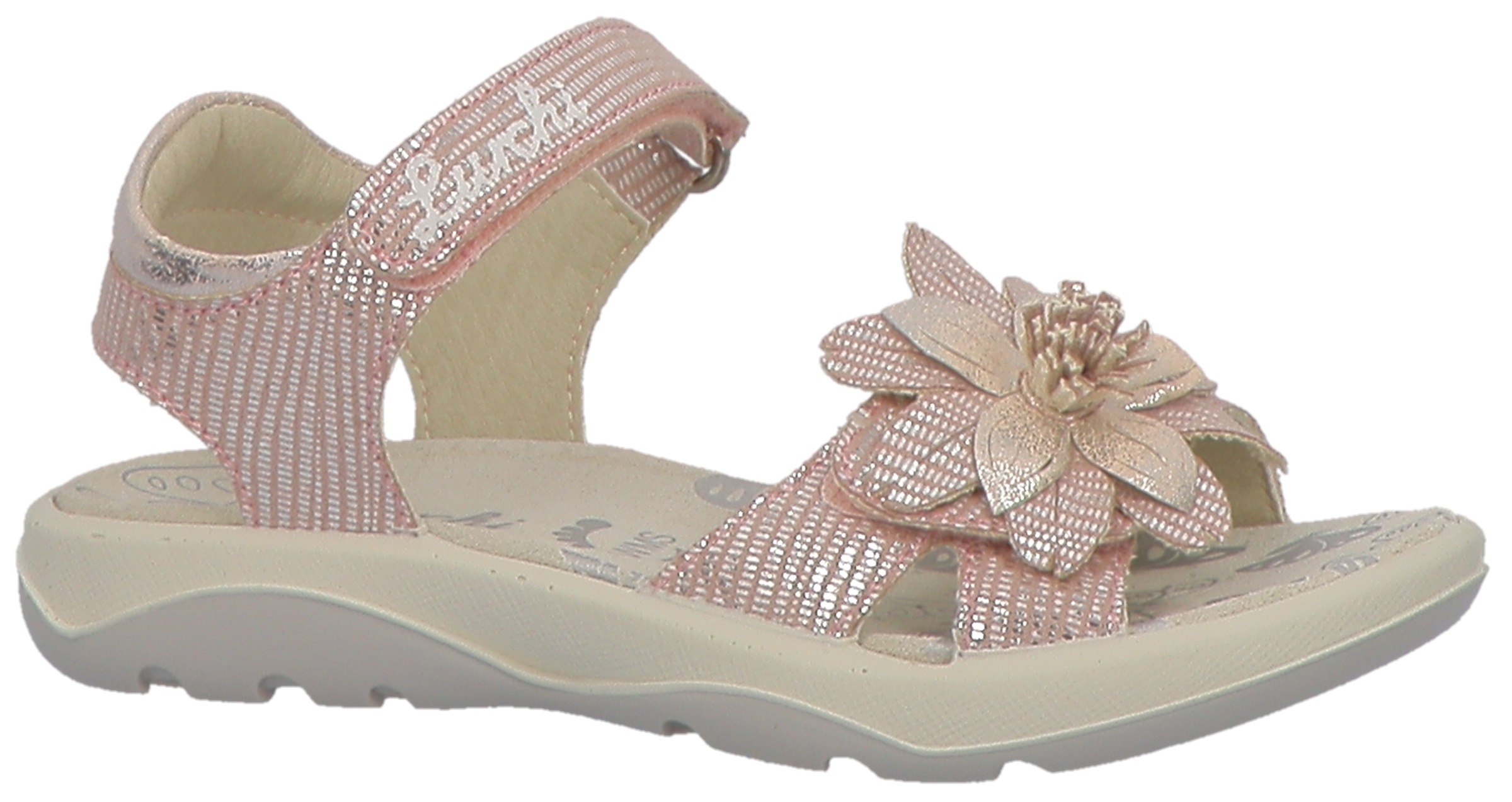 Lurchi Sandale "Flora" Sandalette mit Blumenverzierung, Größenschablone zum Download