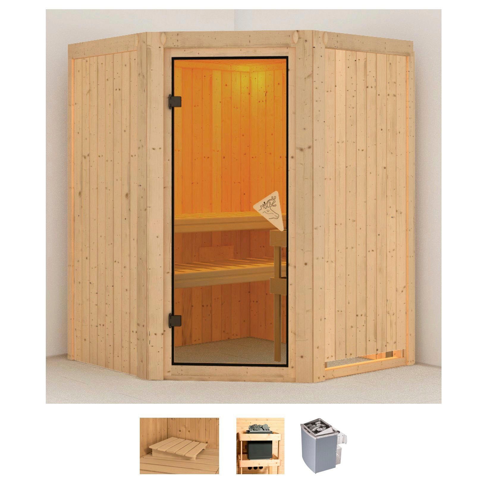 Karibu "Larin" Set, Ofen 9 kW integr. Strg