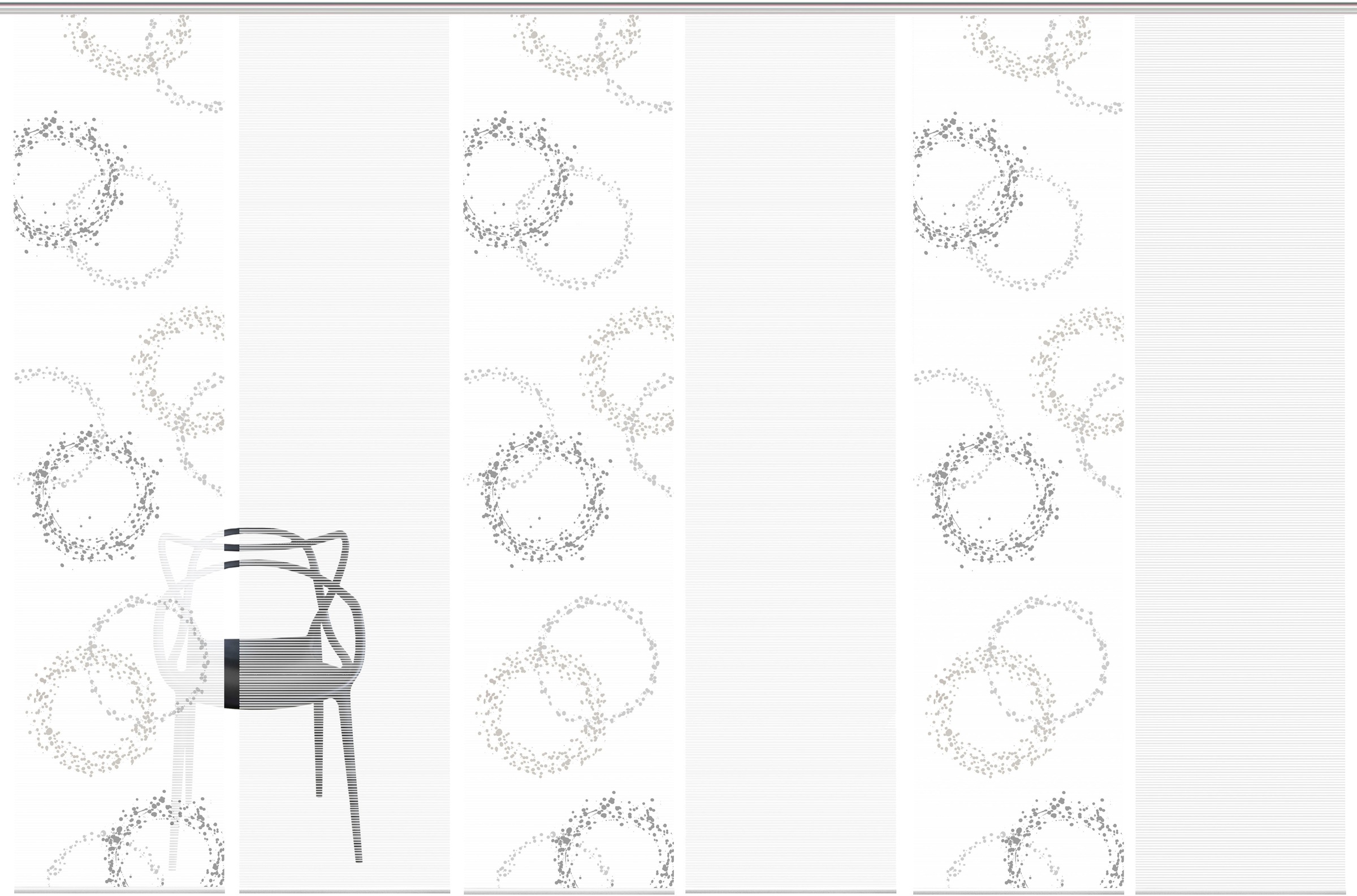 Vision S Schiebegardine "AINUR 6er SET" Paneelwagen 6 Stk. tlg. Schiebevorh günstig online kaufen