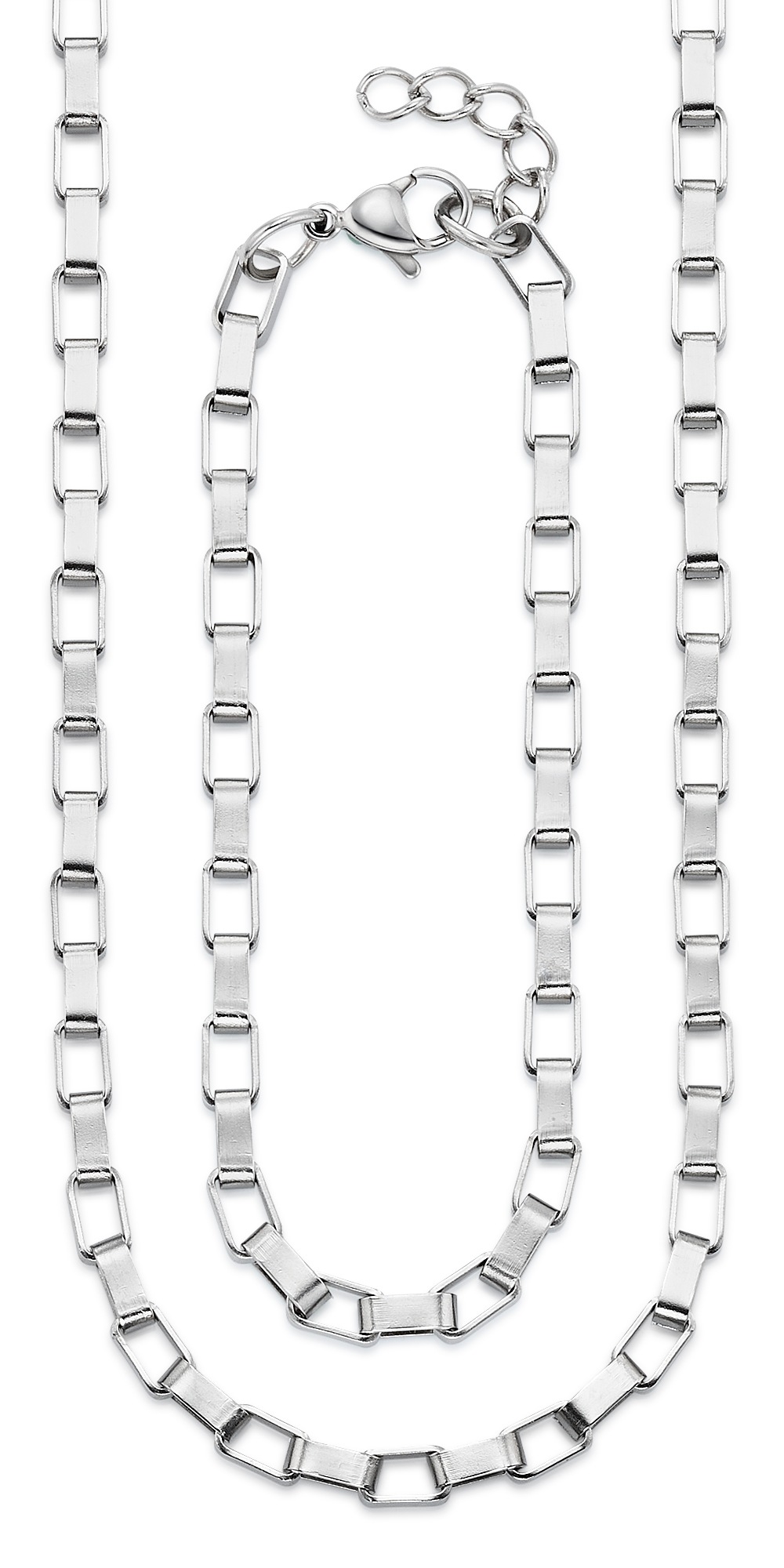Aniston JEWELRY & WATCHES Ketten und Armband Set »Schmuck, Geschenk, Edelstahlset Halskette und Armband«, (Set, 2 tlg.)