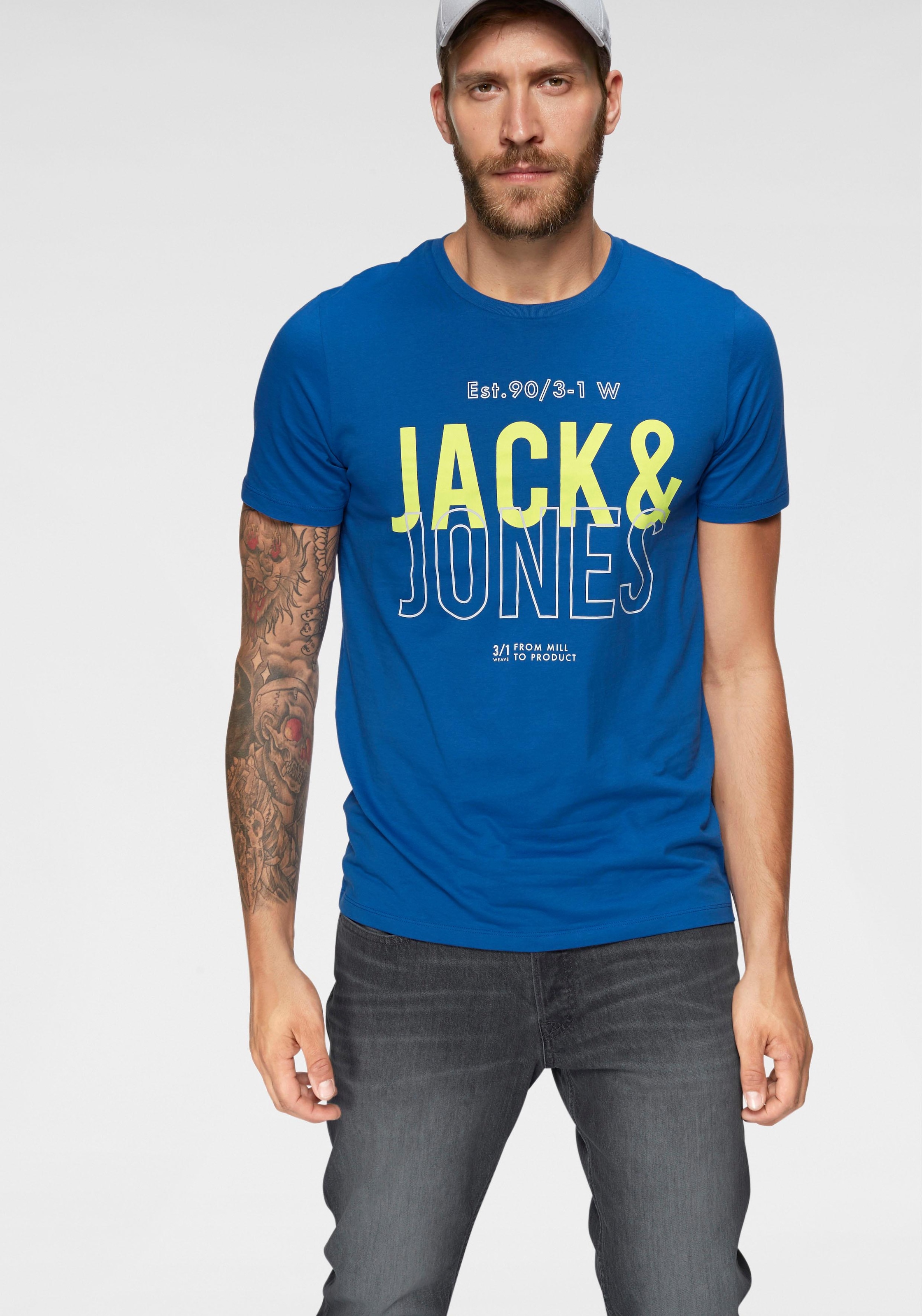 Jack & Jones T-Shirt "JCOKOMPO Kurzarm-Design mit Print und optimaler Passf günstig online kaufen