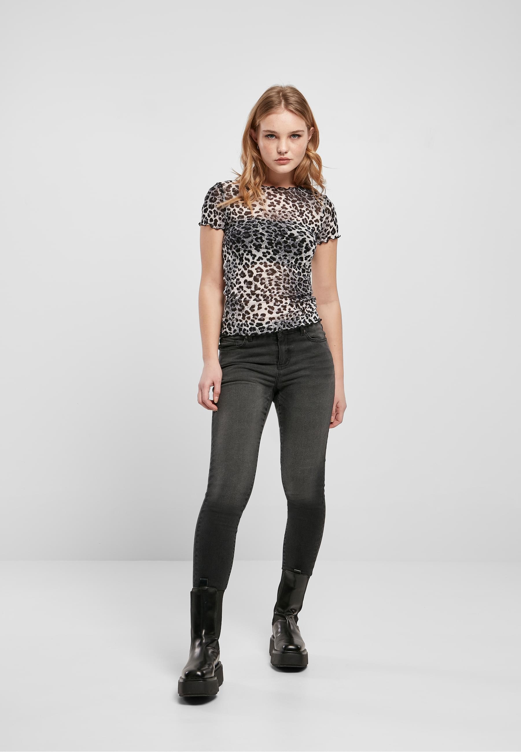 URBAN CLASSICS Kurzarmshirt »Urban Classics Damen Ladies Mesh Tee«, (1 tlg.)