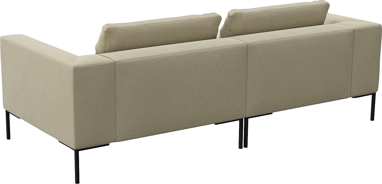 FLEXLUX Ecksofa »Loano, superbequemer Sitzkomfort durch Kaltschaum im Sitz, L-Form«, modernes Sofa, frei im Raum stellbar, lose Kissen, hoher Fuß