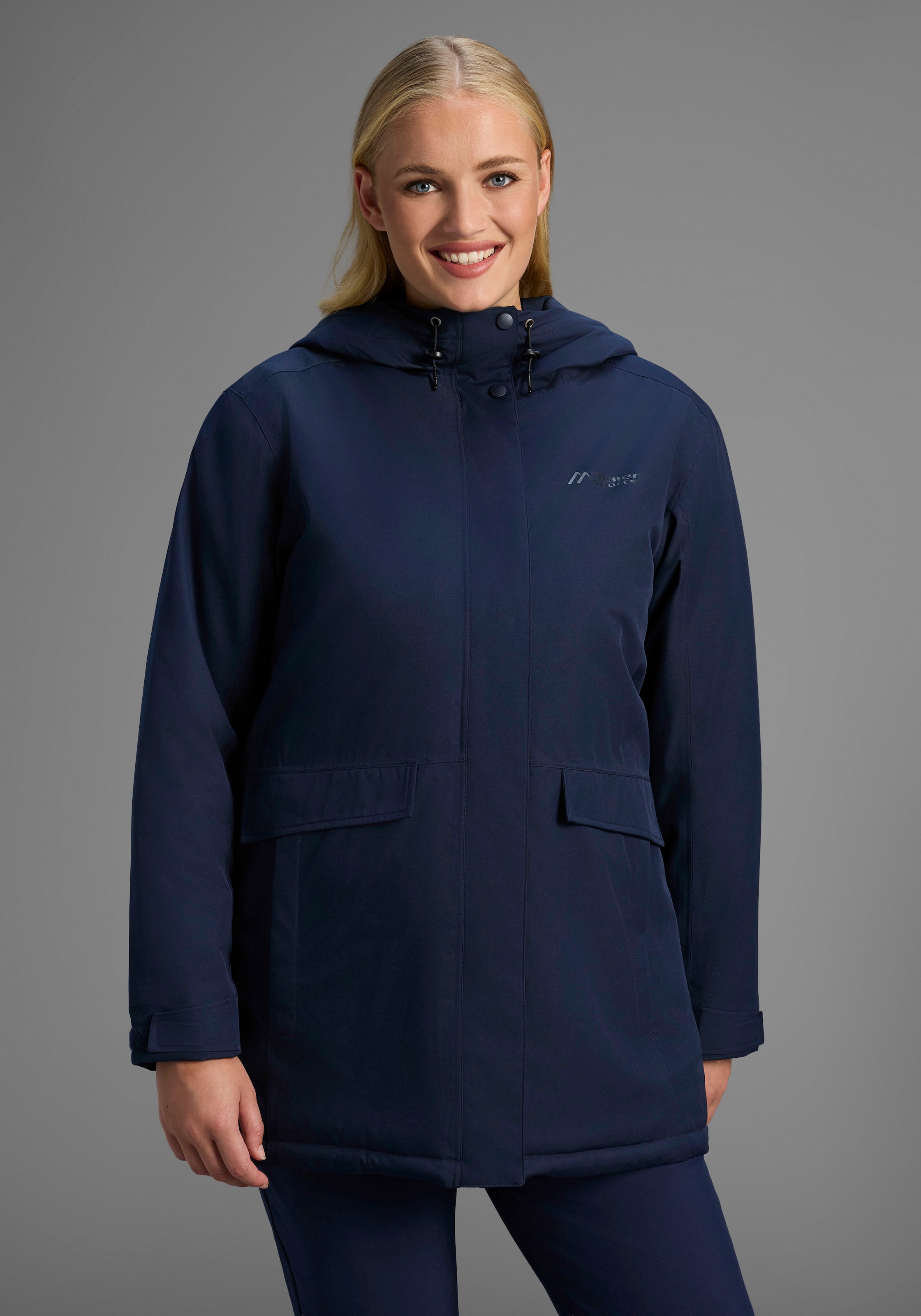 Maier Sports Allwetterjacke "DA-JACKE MTEX EL. LISBON" mit Kapuze mit mTEX-10.000-Membran, wasserdicht, winddicht, atmungsaktiv