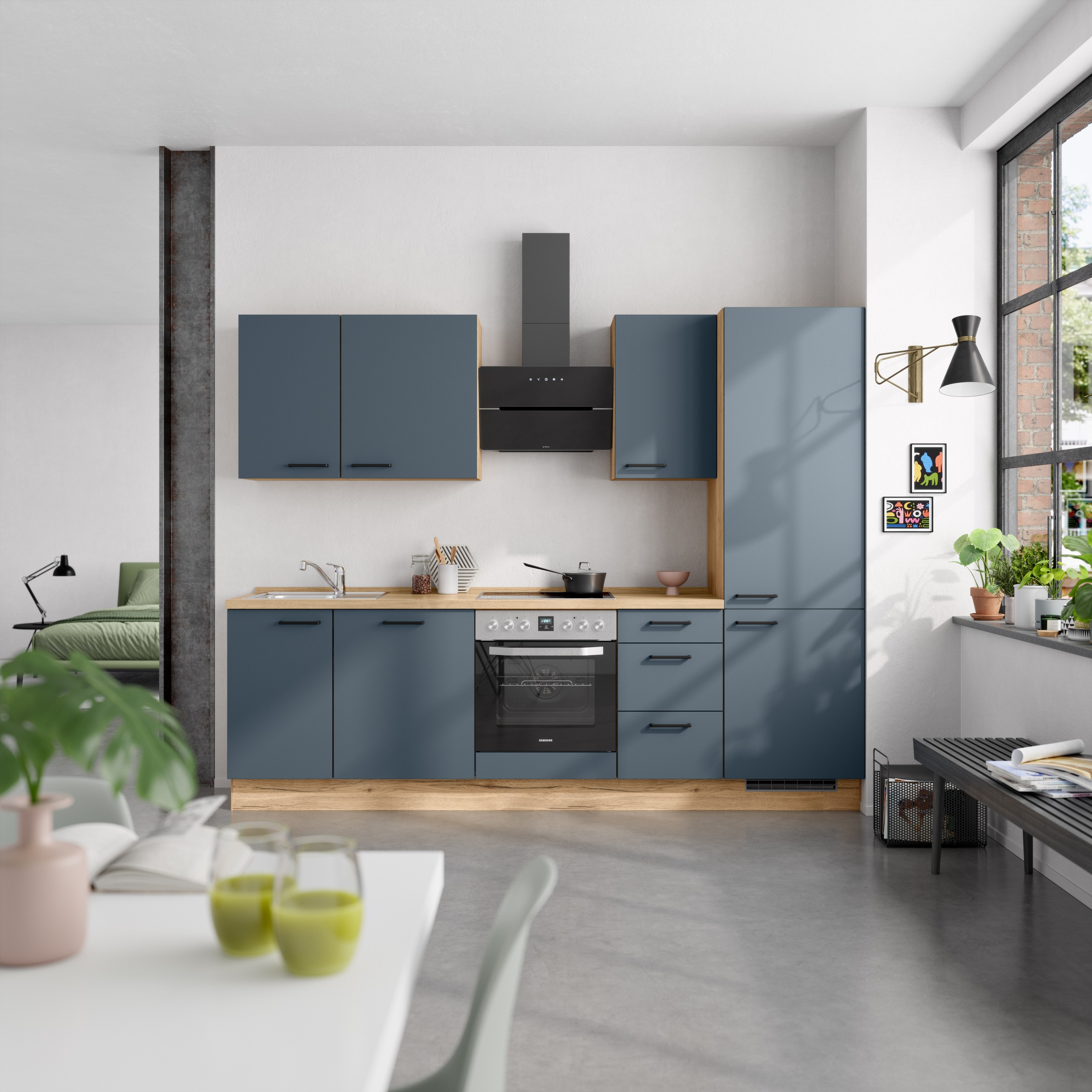 nobilia® Küchenzeile »"Easytouch II"«, vormontiert, Ausrichtung wählbar, Breite 270 cm, wahlw. mit E-Geräten