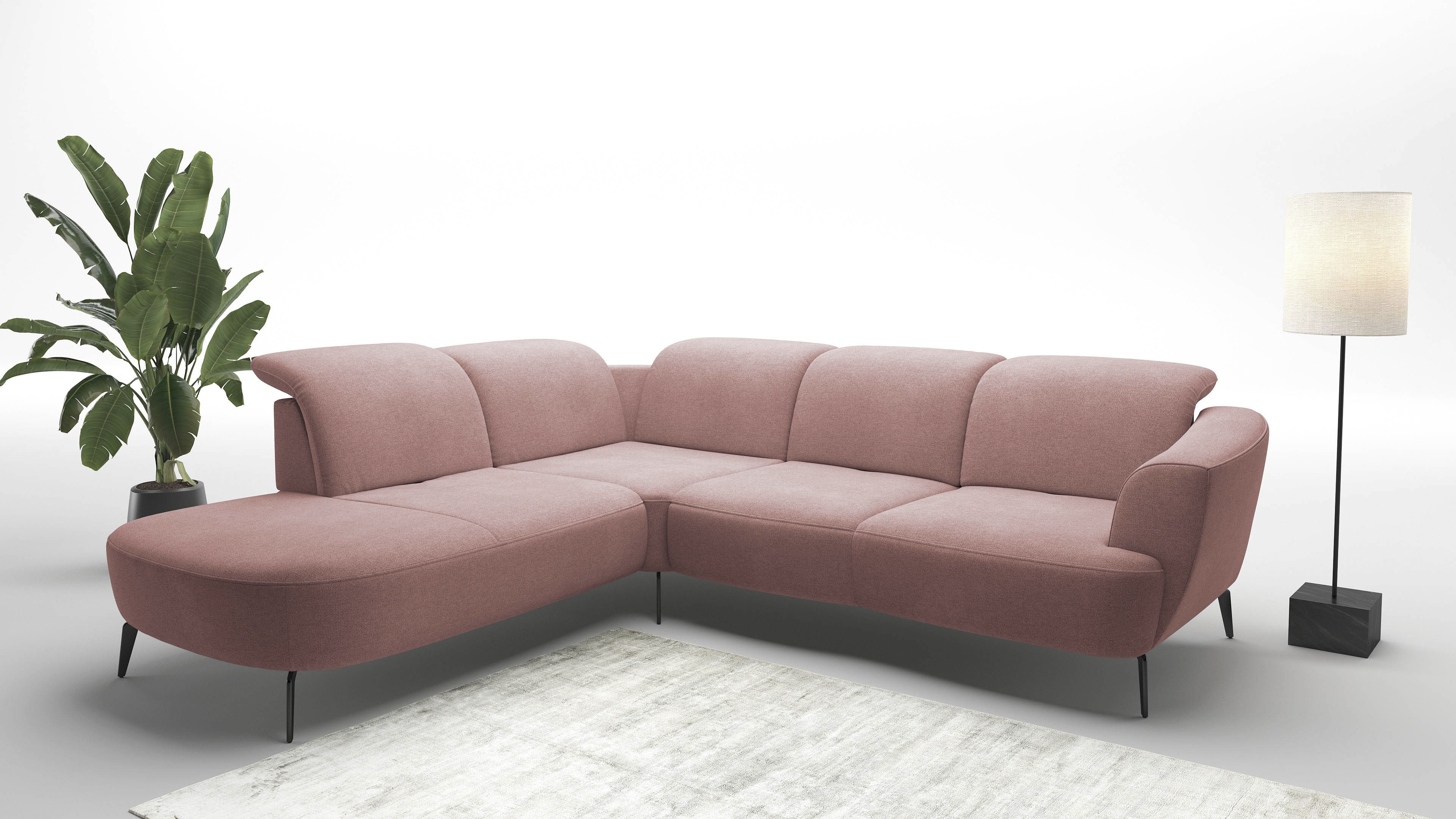 sit&more Ecksofa "Zoe" ink.Sitztiefenverstellung, wahlweise mit Kopfteilverstellung