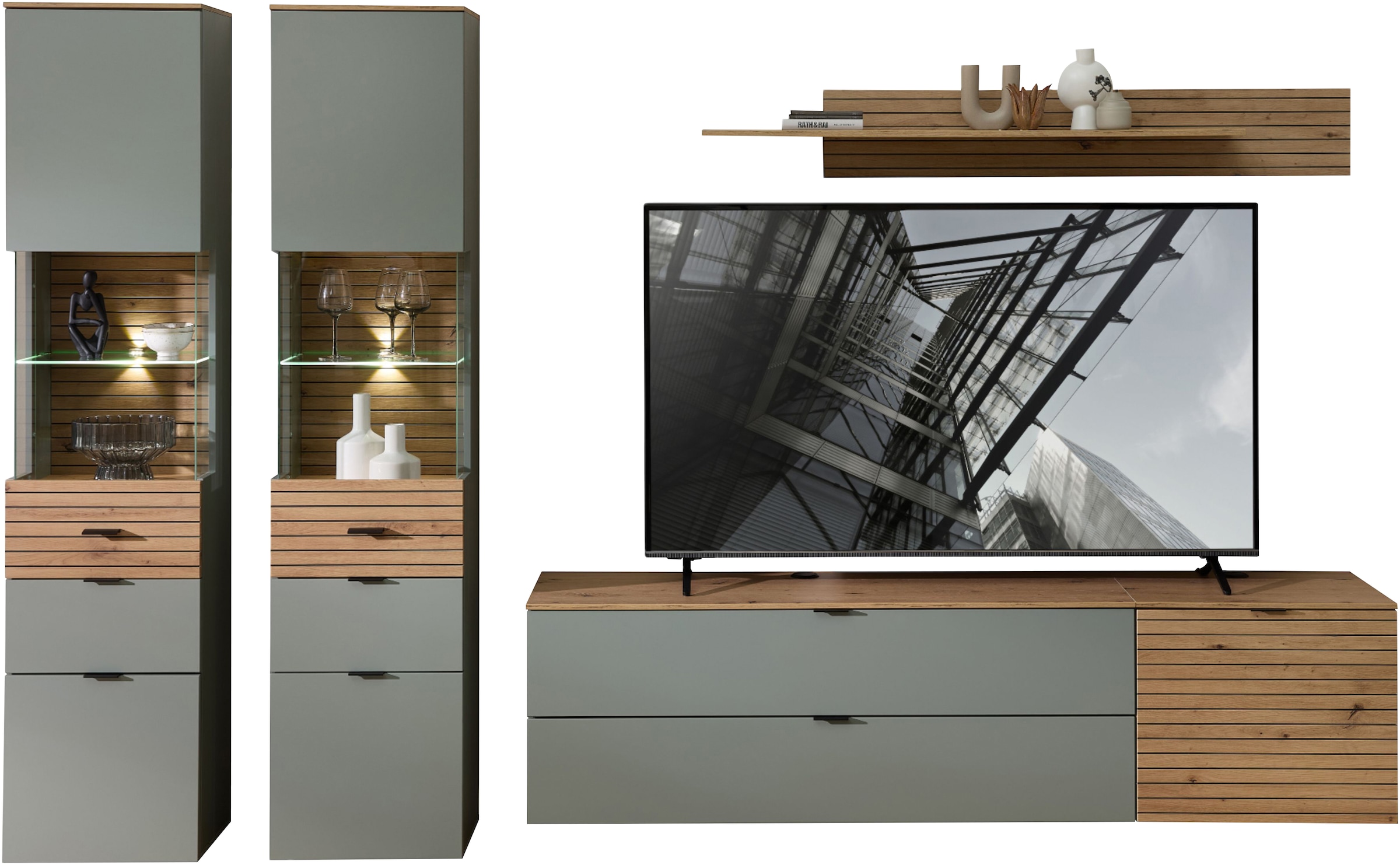 Innostyle Wohnwand "Ina Wohnwand, 320x200x40 cm (B/H/T)", (5 St.) günstig online kaufen