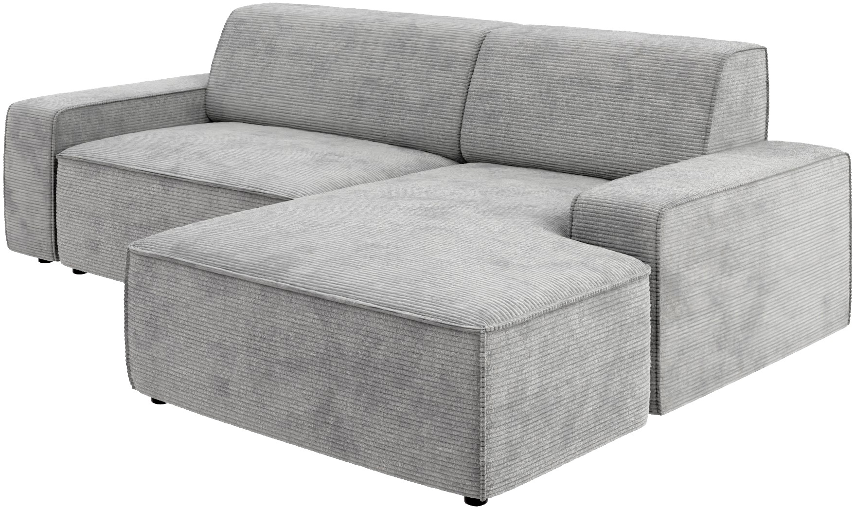 TRENDMANUFAKTUR Ecksofa »Graz, wahlweise mit Sitzvorschub und Bettkasten, L-Form, Breite 246 cm«, in Cord-, haustierfreundlichem LEO Struktur- oder LUMOS-3D-Bezug