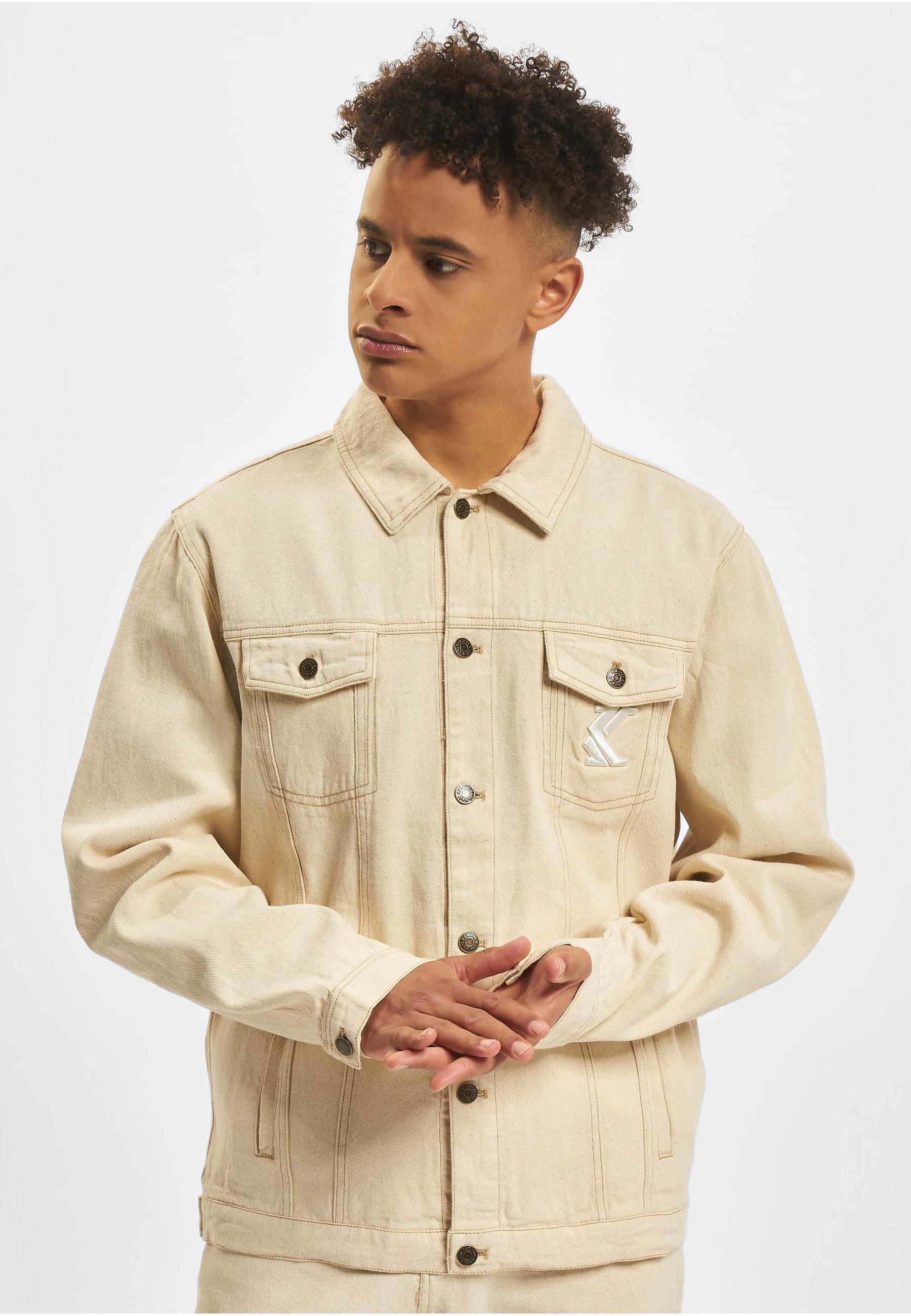 Karl Kani Jeansjacke »Karl Kani Herren KU221-015-1 KK OG Ecru Jacket« 1 Stk. tlg. ohne Kapuze