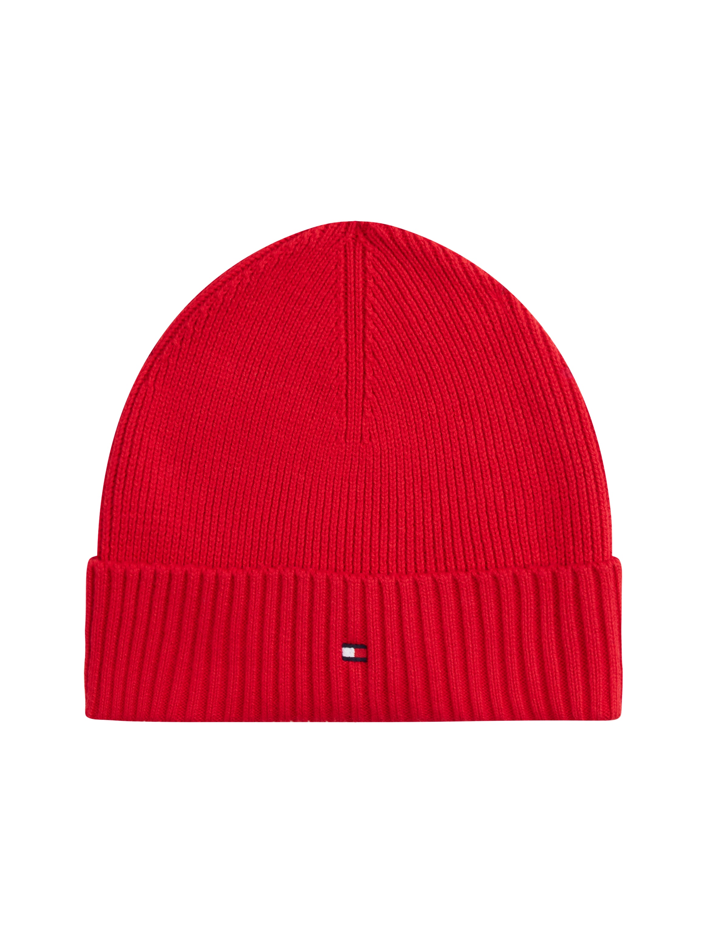 Tommy Hilfiger Strickmütze "TH FLAG PIMA COTTON BEANIE" Beanie mit Logostic günstig online kaufen
