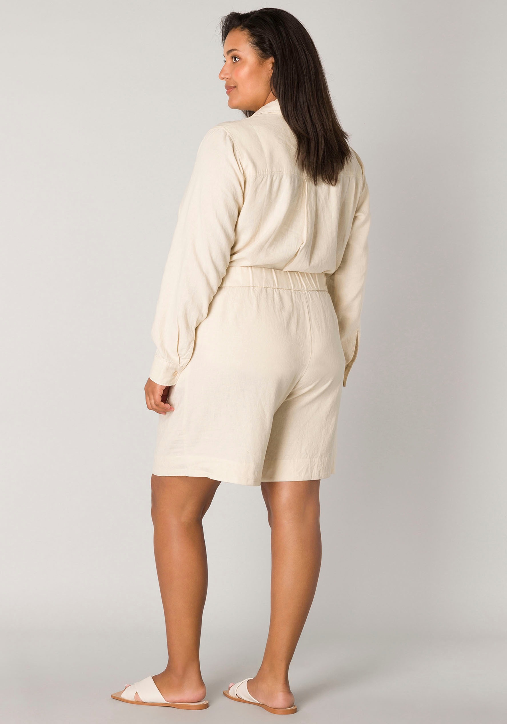 Base Level Curvy Relaxshorts "YARDAN", aus Leinen und Viskose und mit elast günstig online kaufen