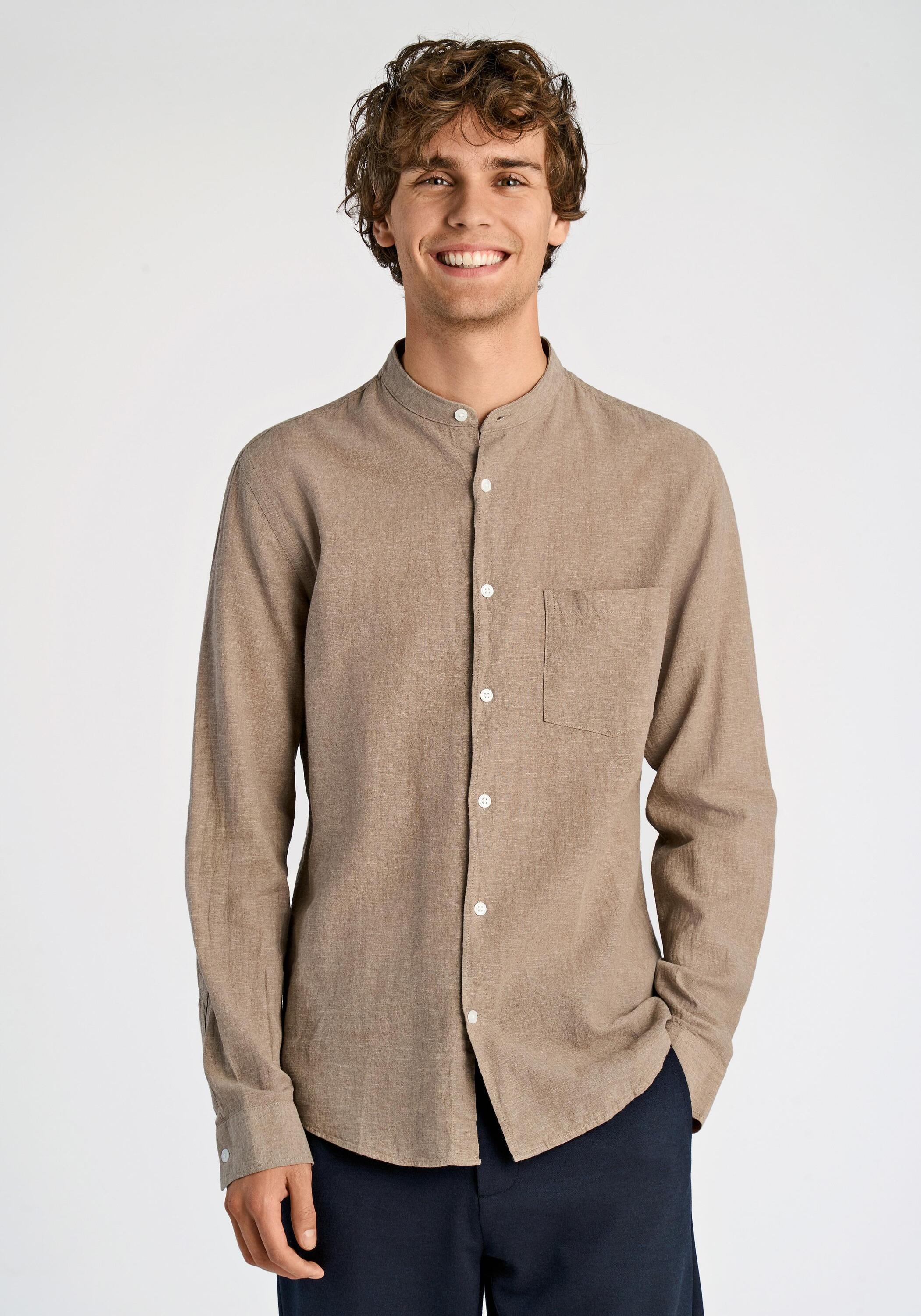 LINDBERGH Leinenhemd "Leinenhemd (Langarm) Slim Fit"