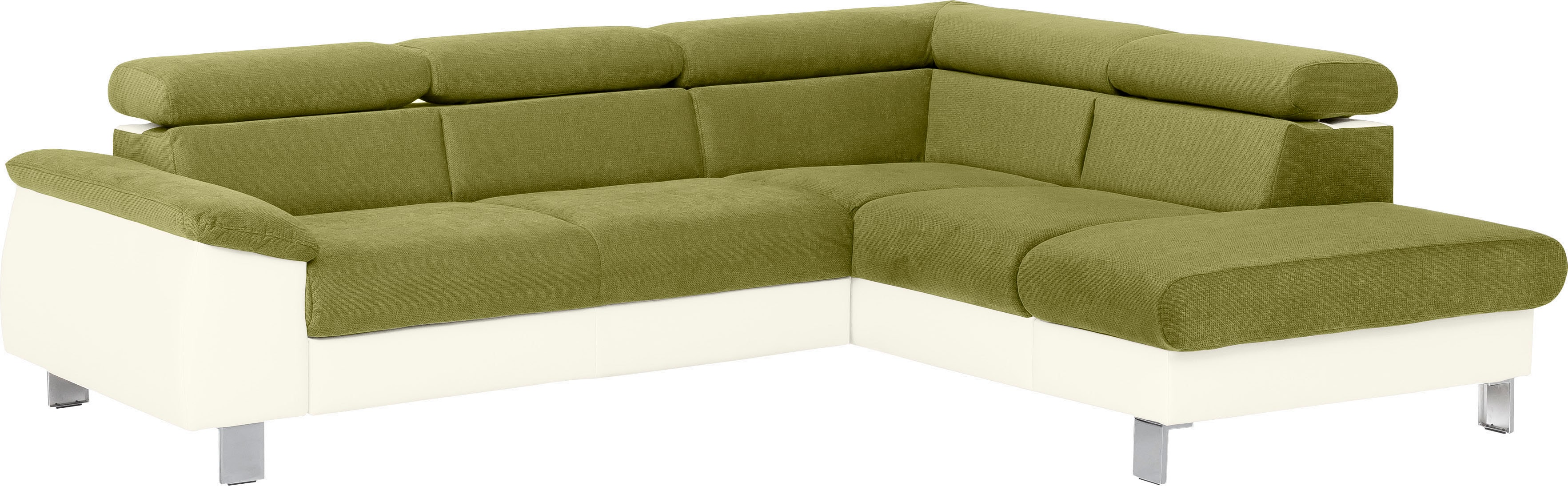 COTTA Ecksofa "Komaris L-Form, B: 249 cm" mit Kopfteilverstellung, optional Schlaffunktion, Bettkasten & Licht