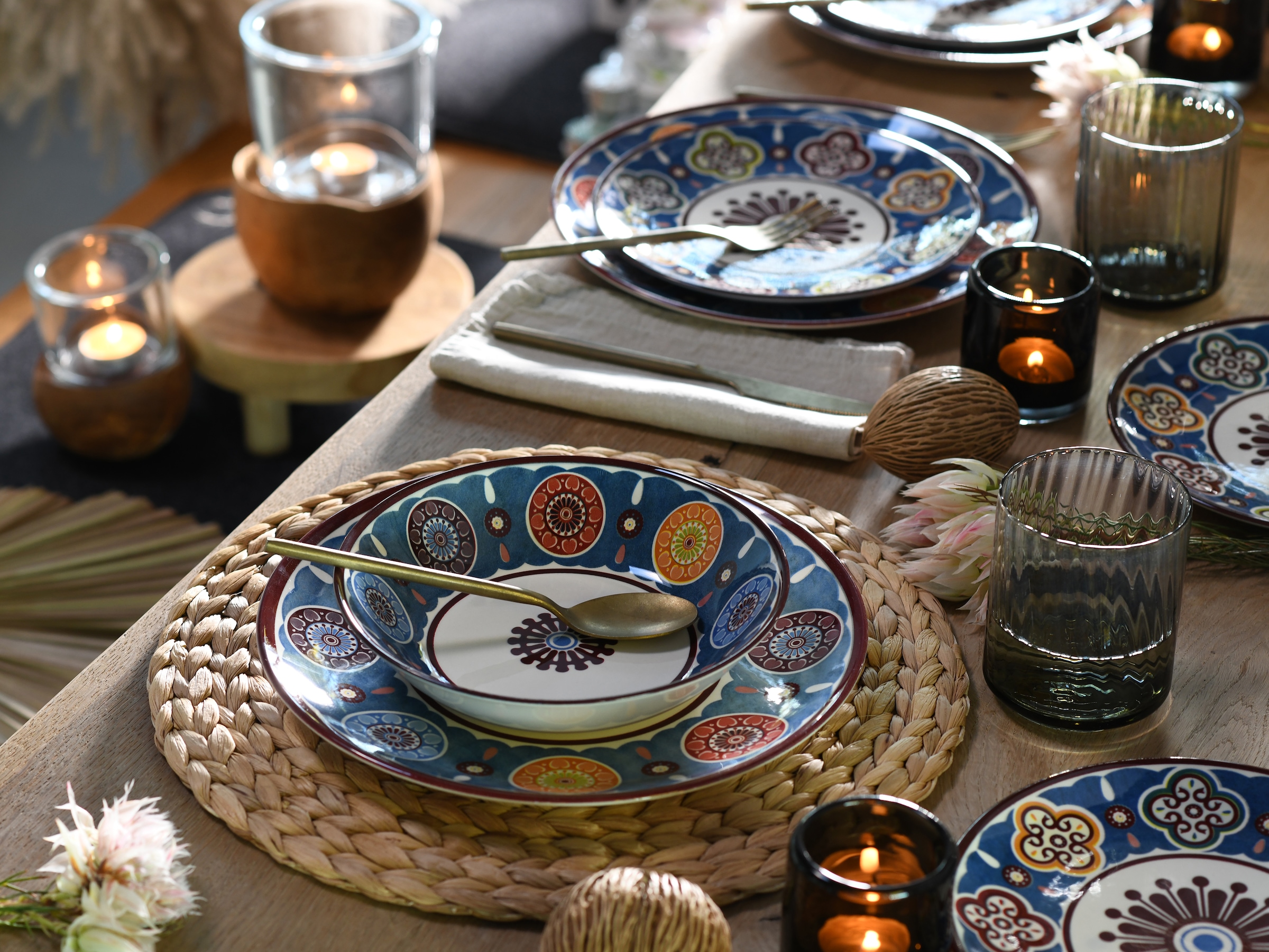 CreaTable Teller-Set »Sumaya, Tellerset 18-tlg«, (Set, 18 tlg.), Mandala Motive