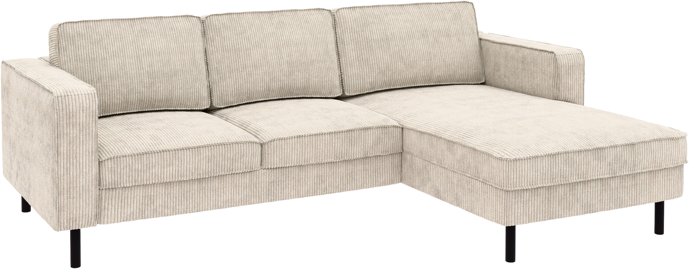 TRENDMANUFAKTUR Ecksofa »Watkins, Couch wahlweise mit Schlaffunktion & Bettkasten, auch in Cord«, Recamiere beidseitig montierbar, Sofa in L-Form, Breite 232 cm