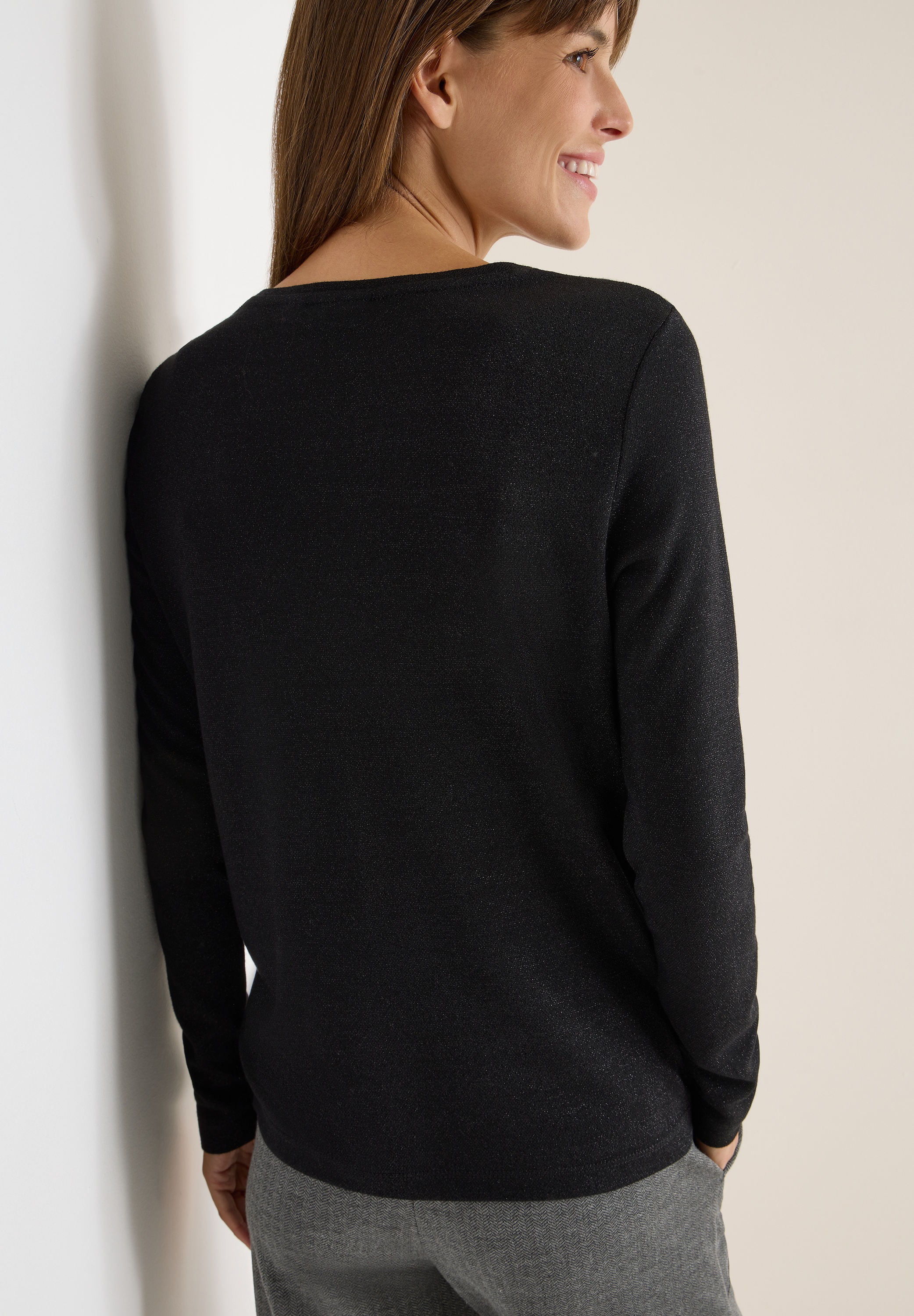 Cecil Langarmshirt im Glitzer-Look