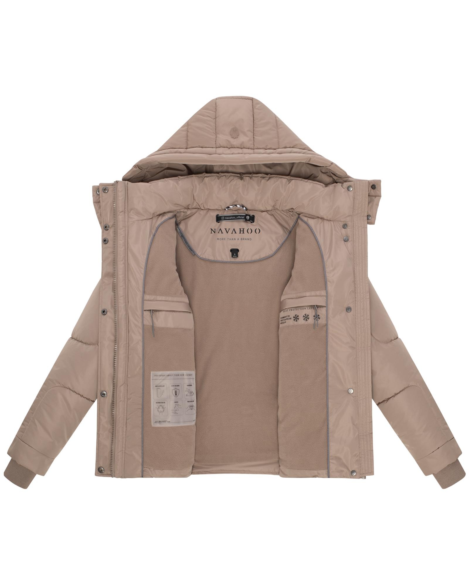 Navahoo Steppjacke »Zauberlicht 14«, mit Kapuze, Winterjacke mit abnehmbarer Kapuze und Fleece-Futter