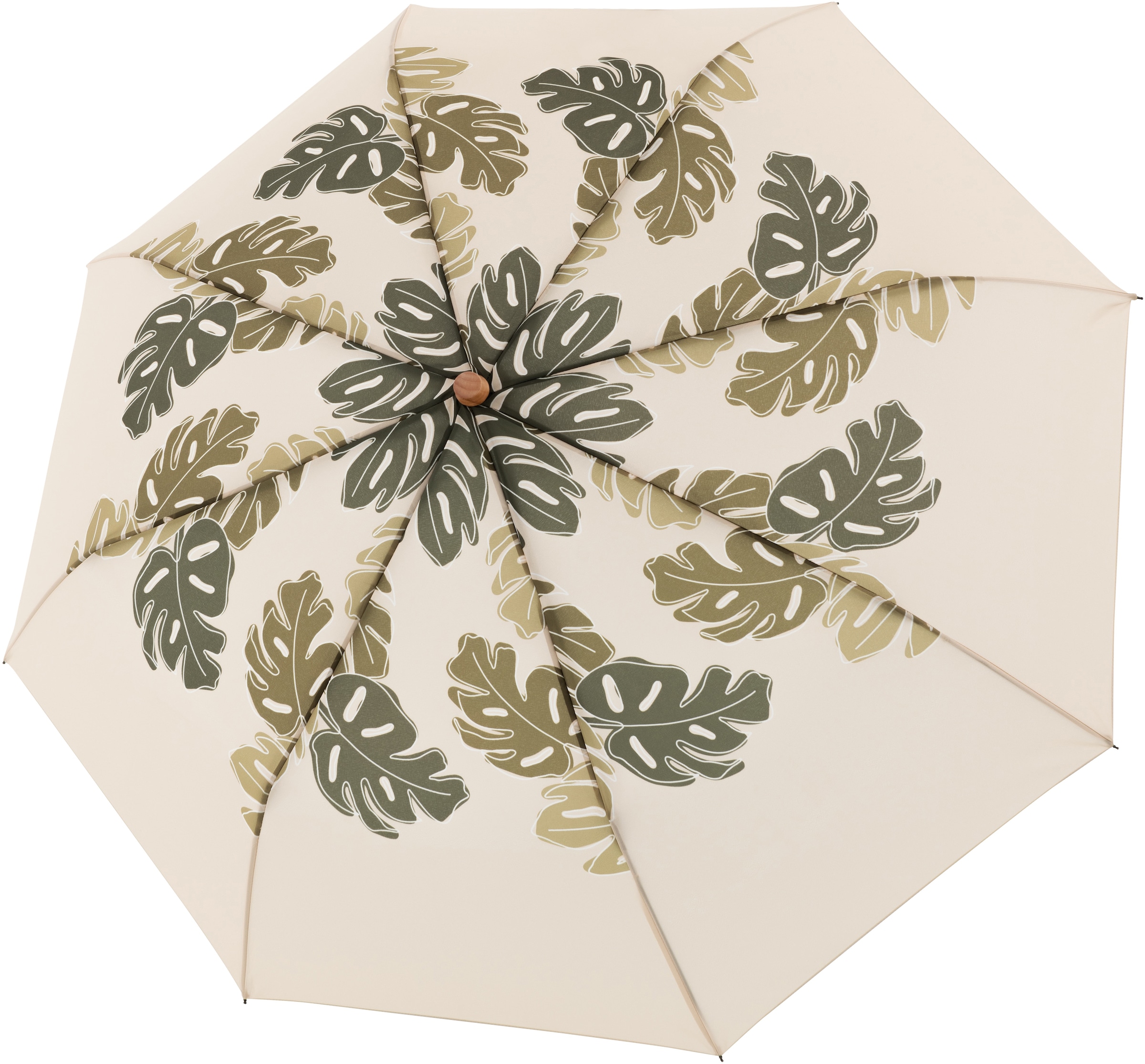 Taschenregenschirm »nature Magic, choice beige«, aus recyceltem Material mit Griff aus...