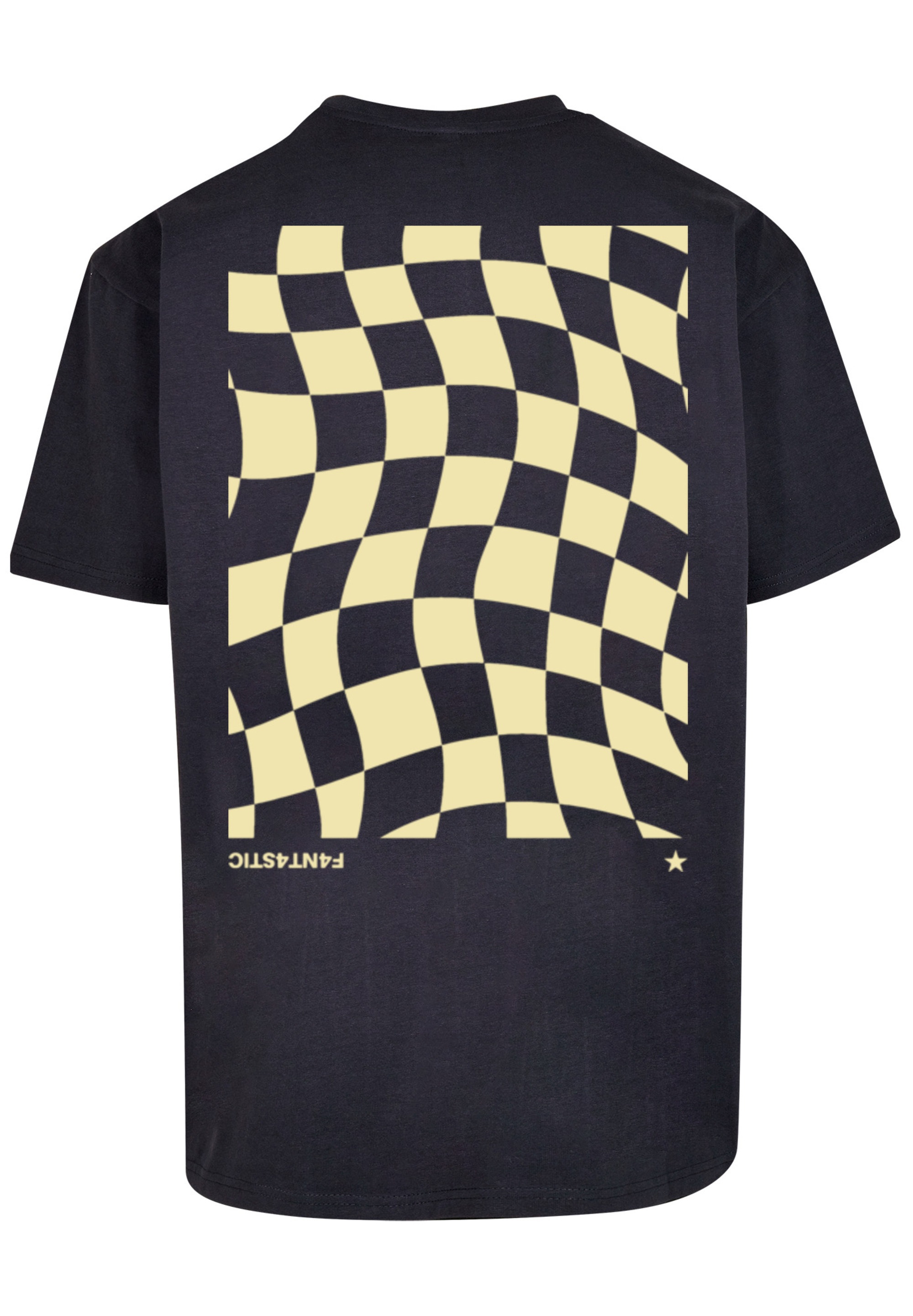 F4NT4STIC T-Shirt »Wavy Schach Muster«, Print