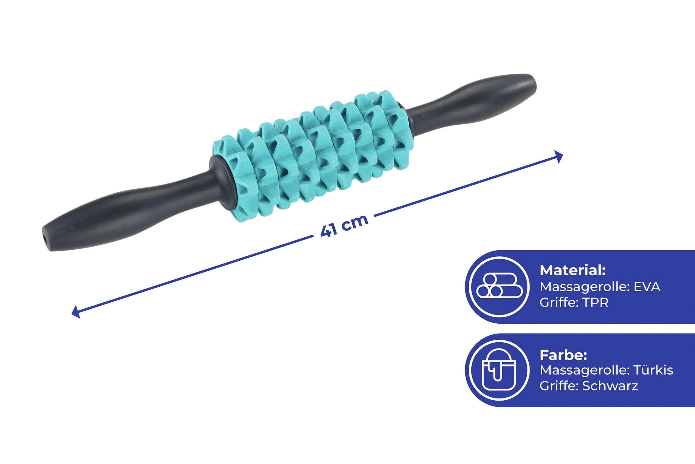 Maximex Massageroller »2-in-1 Faszien- und Massageroller«, mit 9 beweglichen Rollen