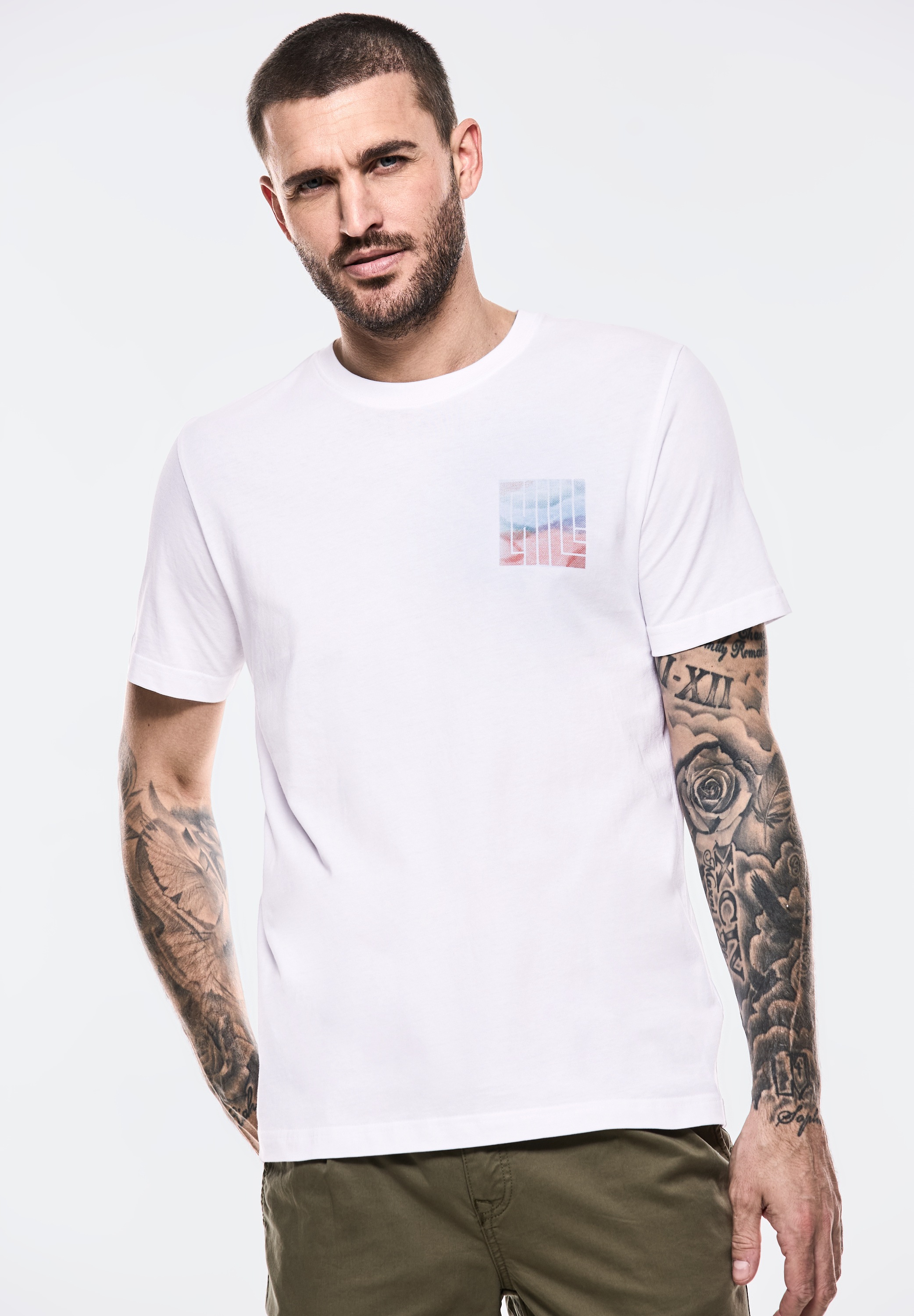 STREET ONE MEN T-Shirt aus reiner Baumwolle
