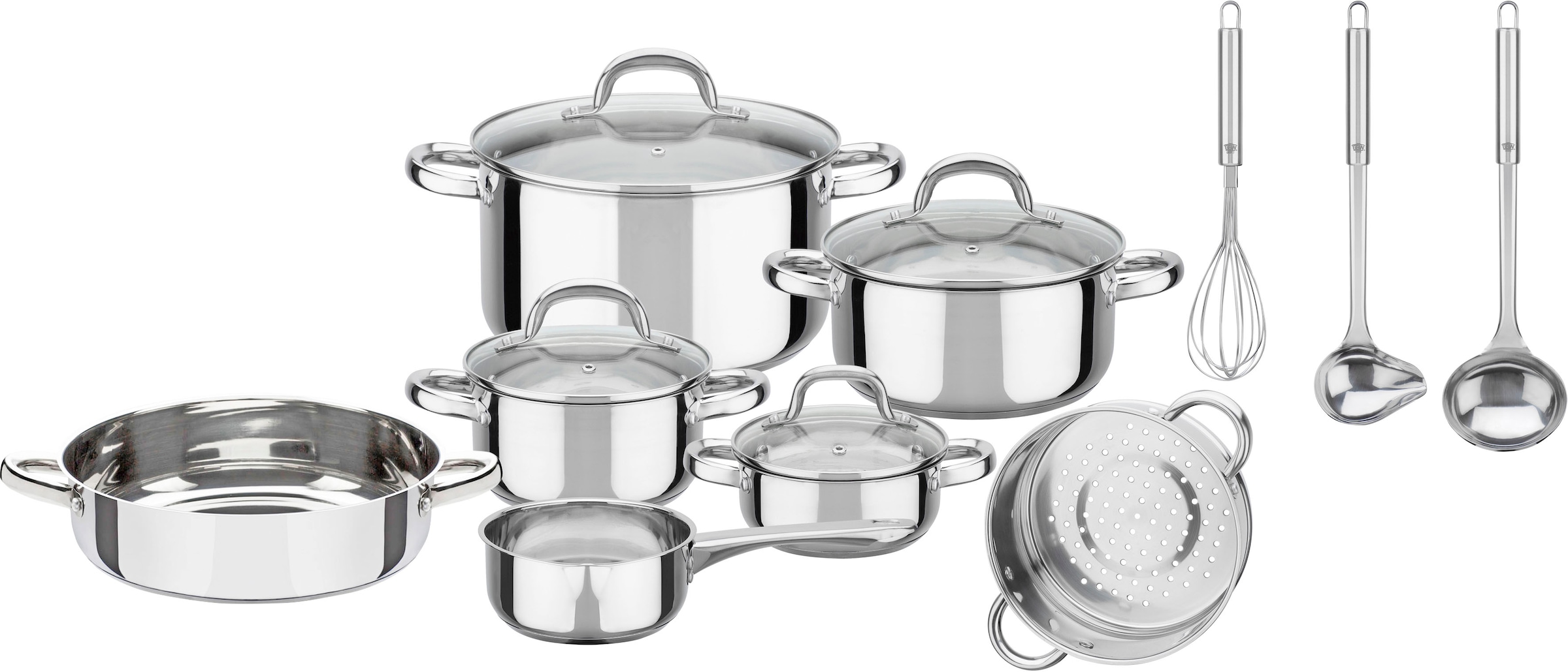 GSW Topf-Set "Montreal" Set, Kochtopf 14/16/20/24 cm, Stielkasserolle 14 cm günstig online kaufen