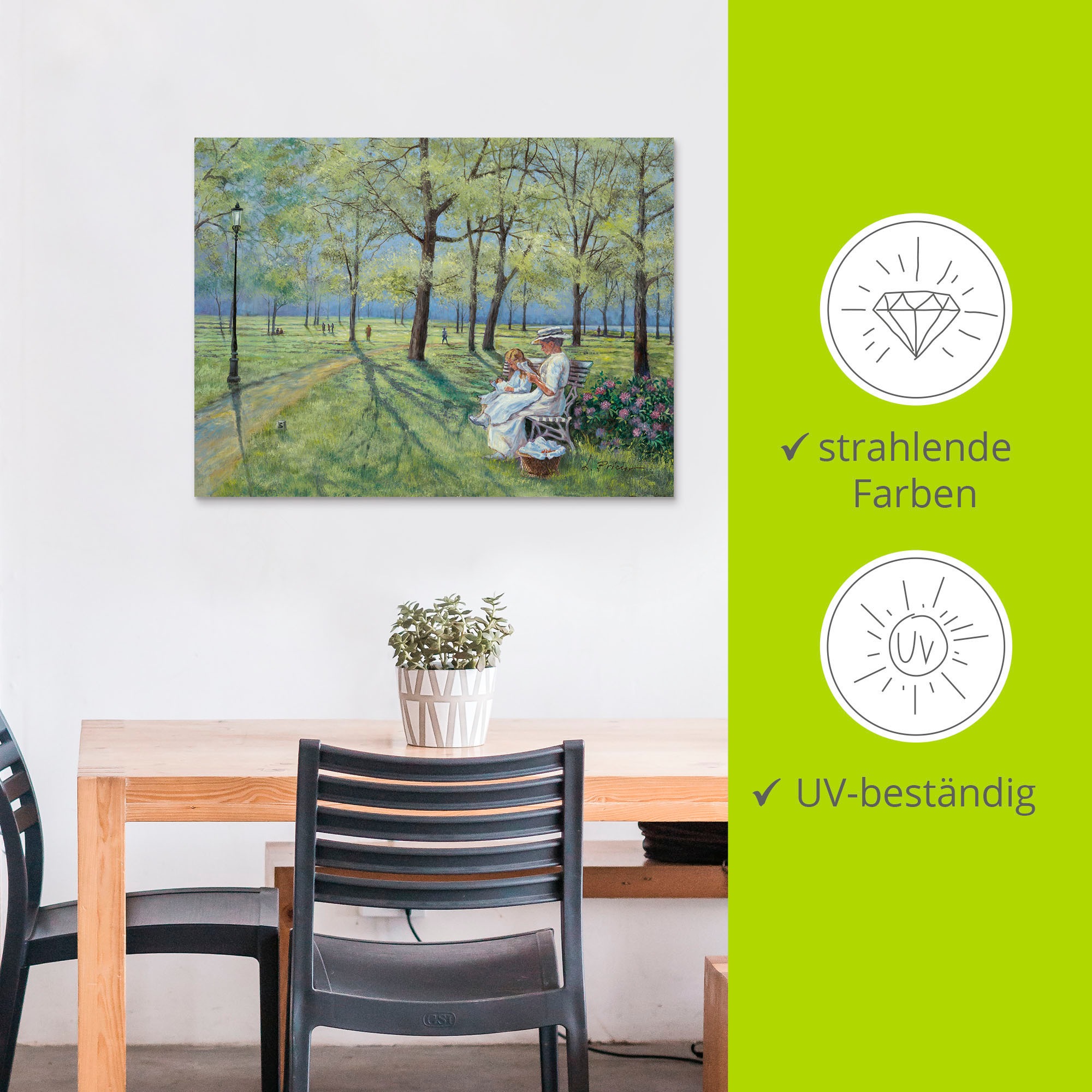 Artland Wandbild »Im Park«, Wiesen & Bäume, (1 St.), als Alubild, Outdoorbild, Leinwandbild in verschied. Größen