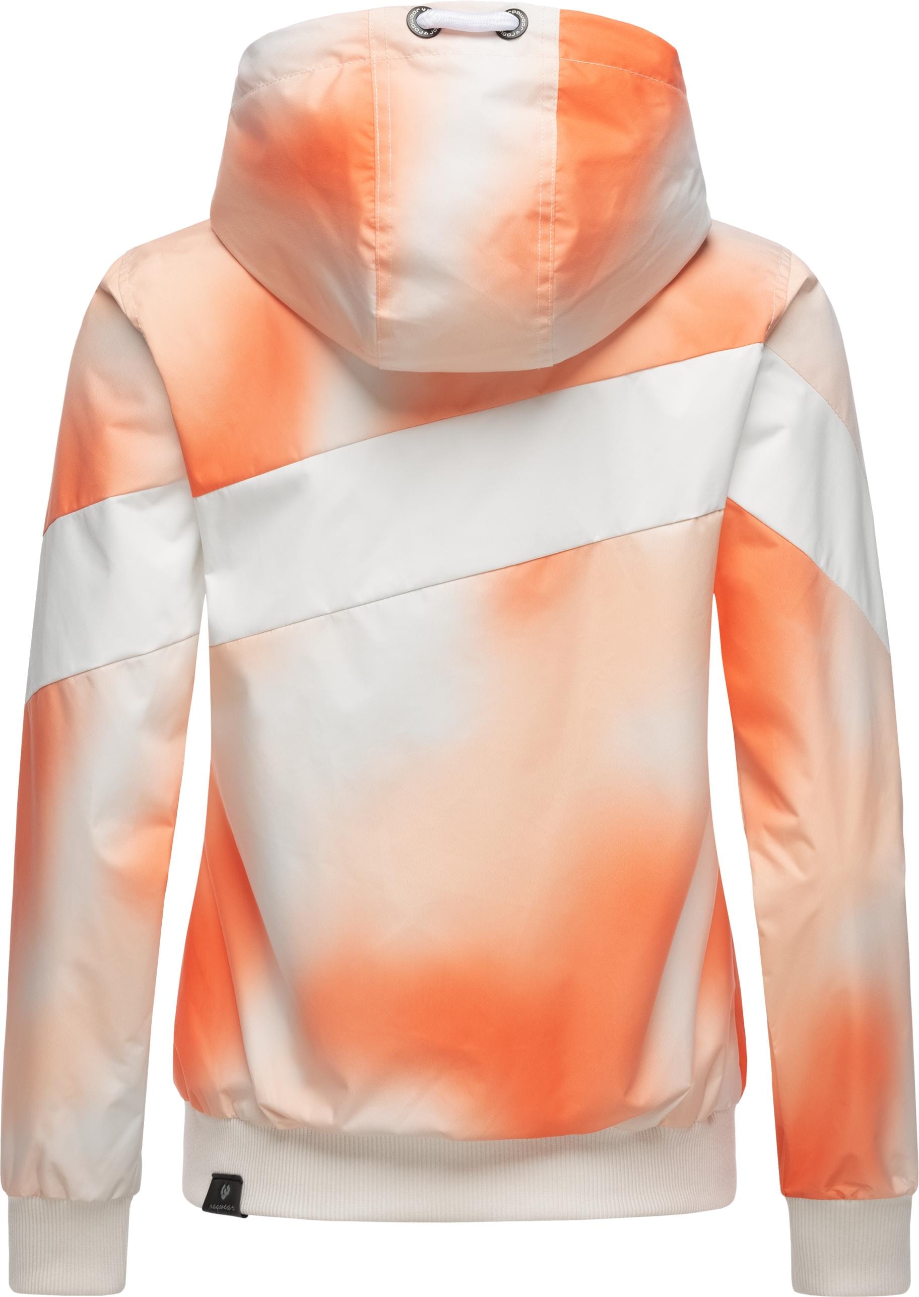 Ragwear Funktionsjacke »Nuggie Block Ombre Intl.«, mit Kapuze, Übergangsjacke mit auffälligem Batik-Muster