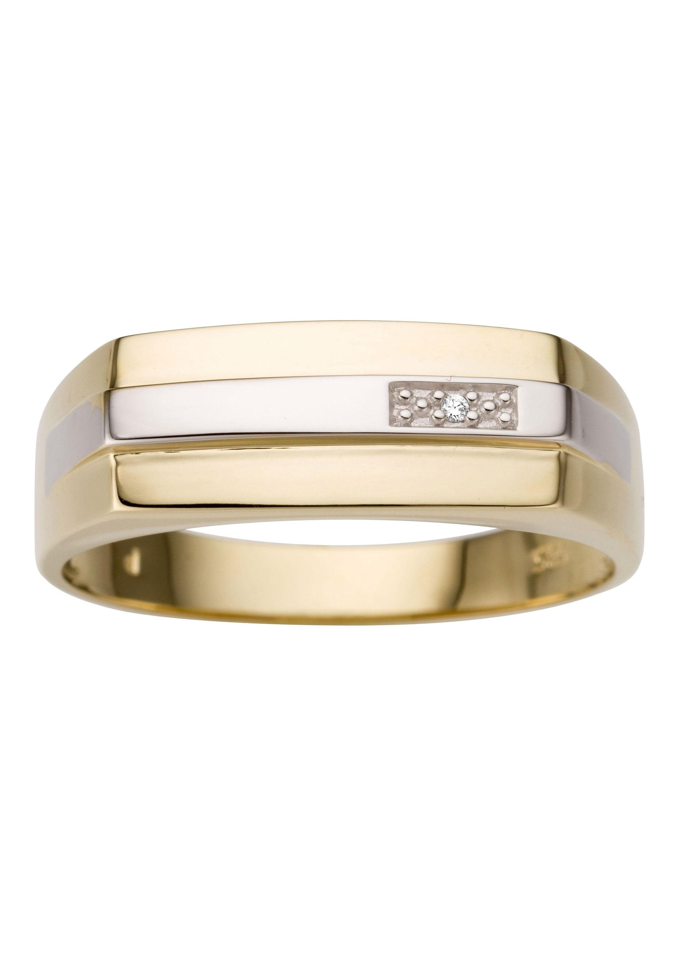 BAUR Firetti mit »Schmuck kaufen Goldring Brillant ▷ Geschenk, | Siegelring Bicolor-Optik«, in