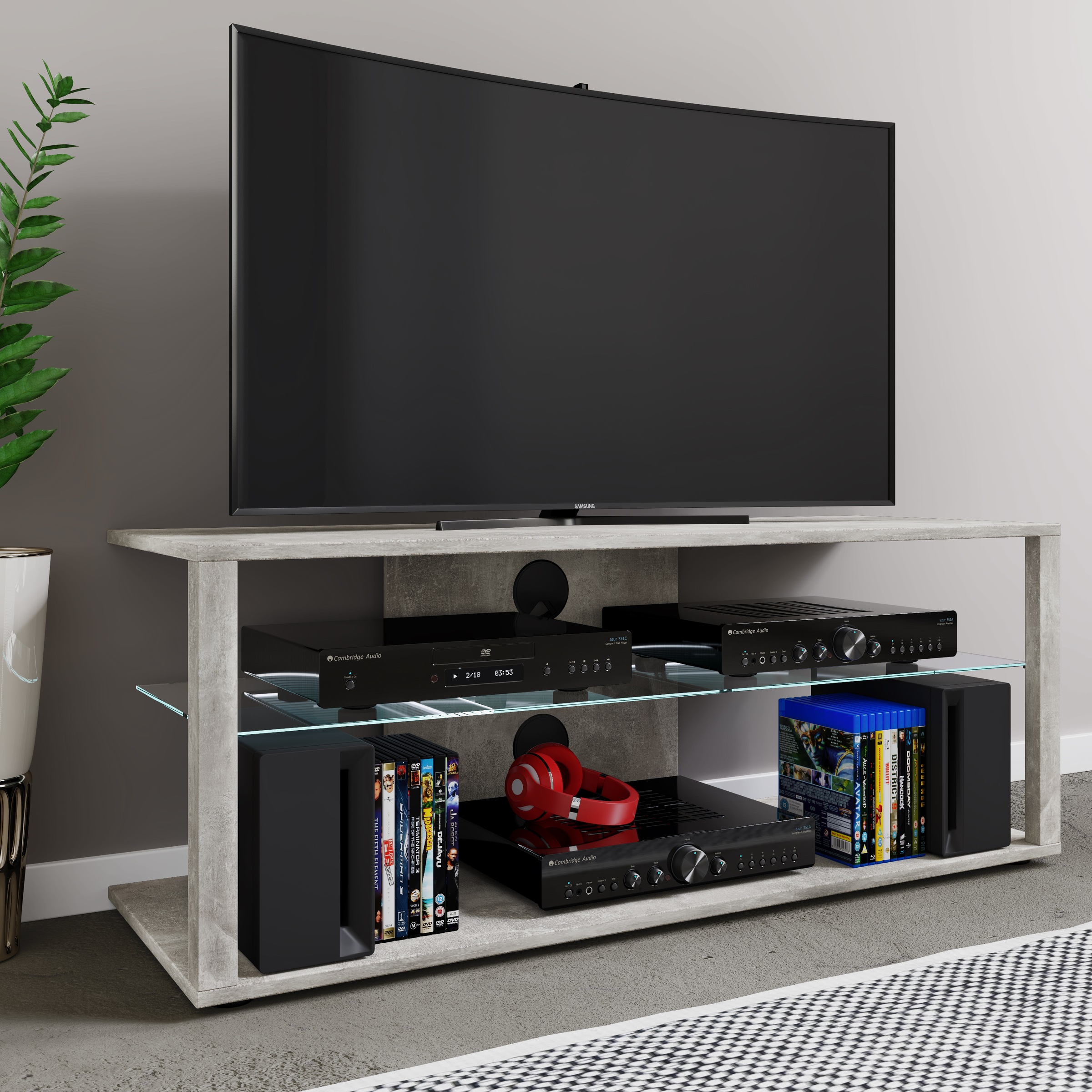 VCM Wohnzimmertisch »TV Lowboard Fernsehschrank Konsole Rack Folas XL«