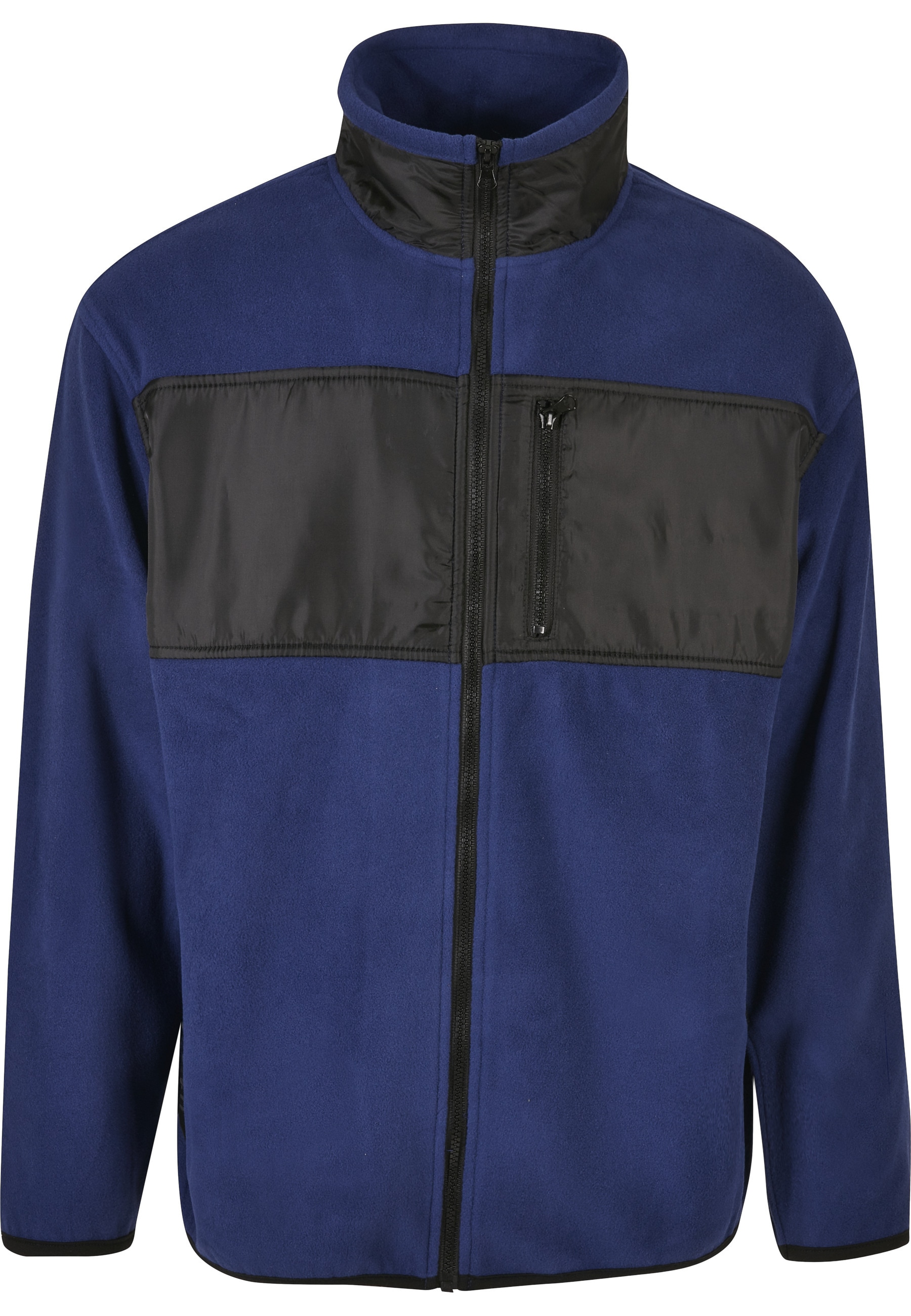 URBAN CLASSICS Fleecejacke "Urban Classics Herren Patched Micro Fleece Jacket" 1 Stk. tlg. ohne Kapuze