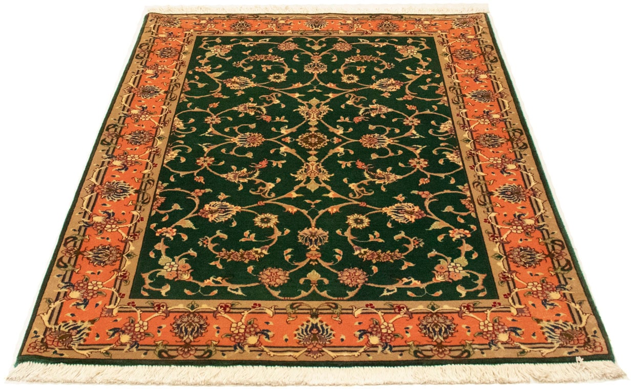 morgenland Teppich »Täbriz 50 Raj Teppich handgeknüpft grün«, rechteckig, handgeknüpft