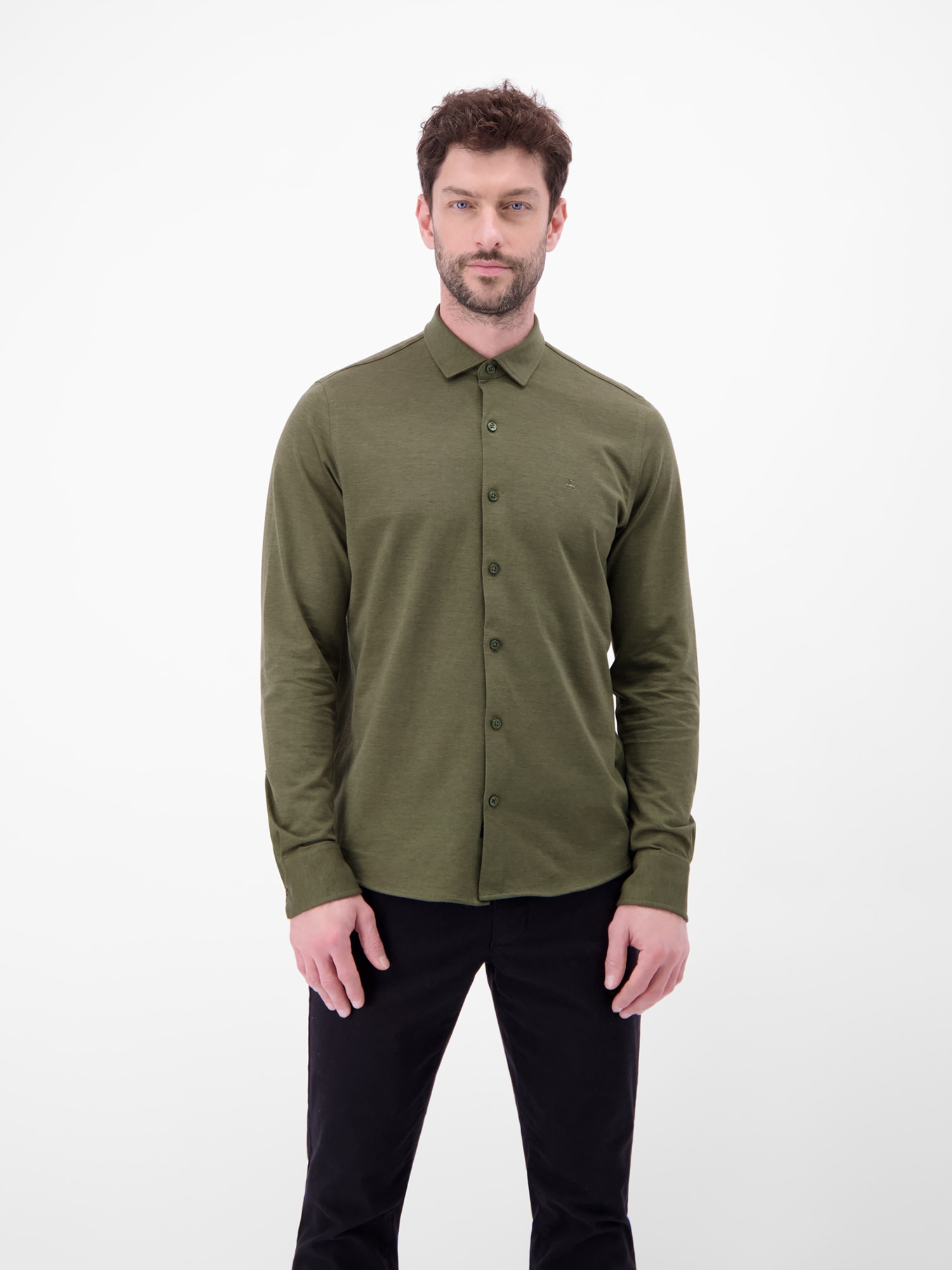 LERROS Langarmhemd "LERROS Herren Jerseyhemd, Stil trifft auf Komfort" günstig online kaufen