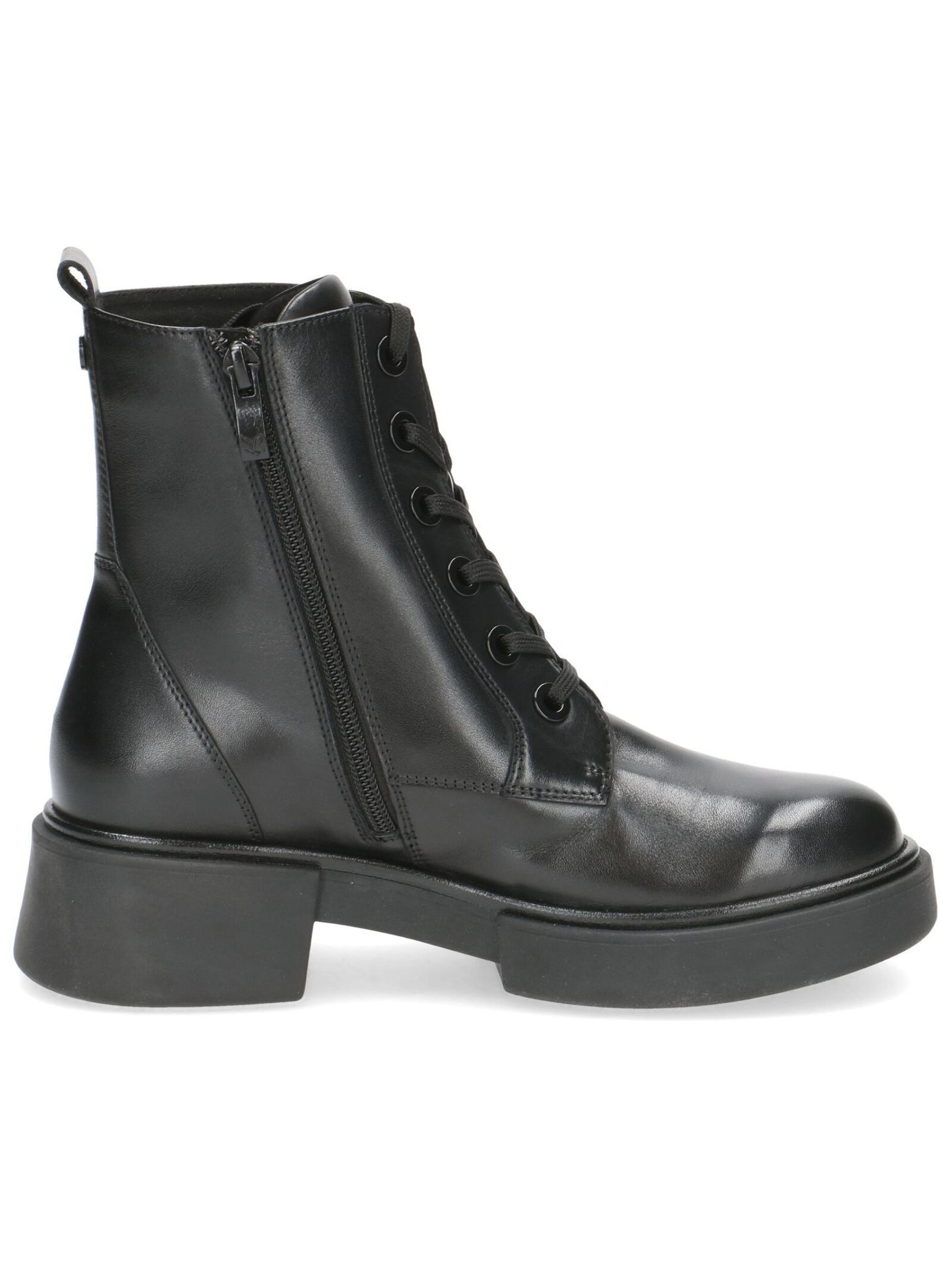 Schnürstiefelette CAPRICE "Caprice Stiefelette Leder", Damen, Gr. 39, schwarz, Leder, Schuhe Schnürstiefelette 2
