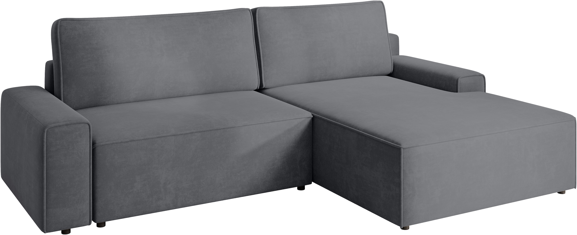 TRENDMANUFAKTUR Ecksofa »Challenge, Schlafsofa mit Bettkasten, Couch in L-Form, Breite 245 cm«, Recamiere beidseitig montierbar, auch in trendigem Cordstoff