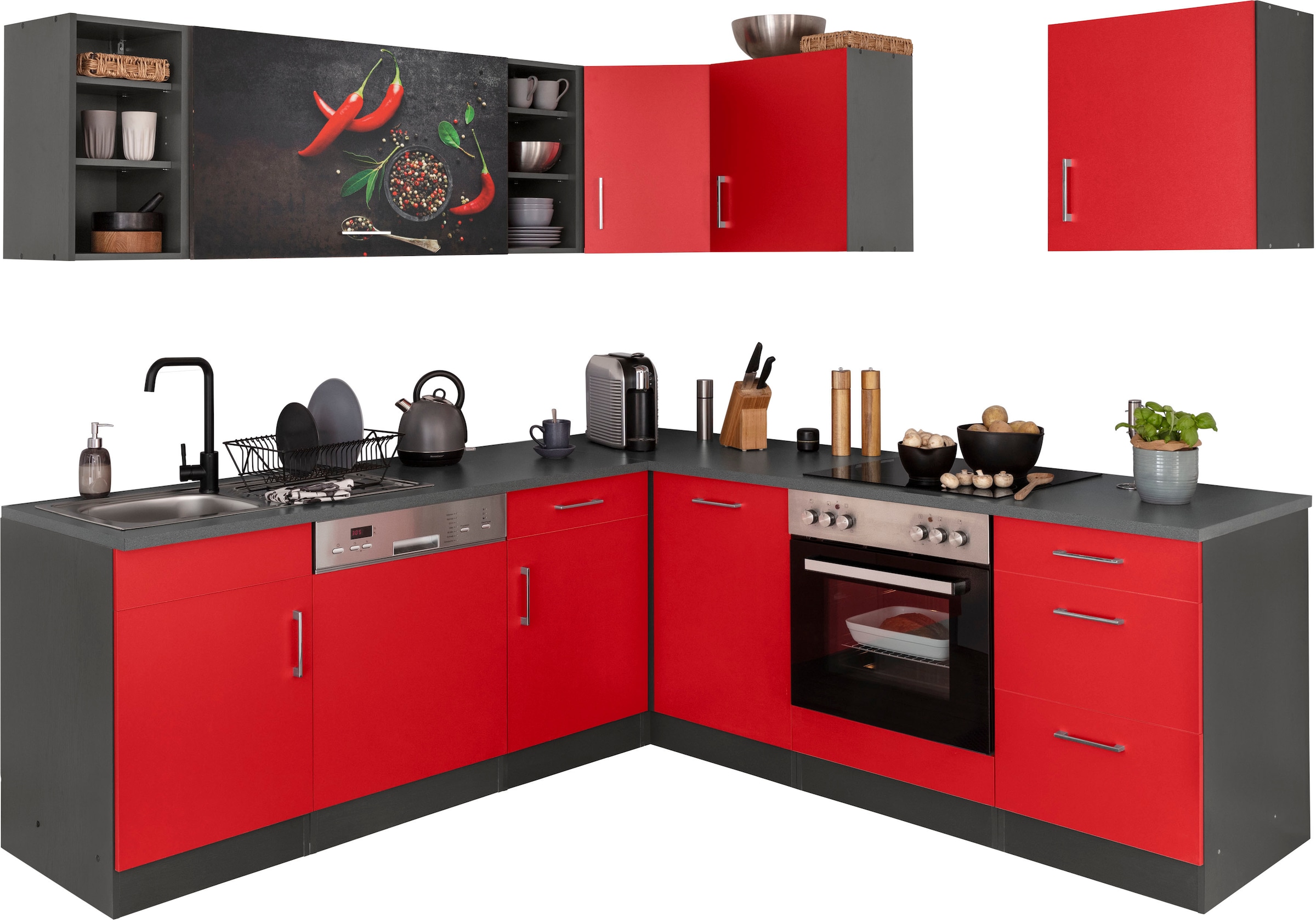 KOCHSTATION Küchenzeile "KS-Paris – Küchen mit einzigartigen Fotomotiven au günstig online kaufen