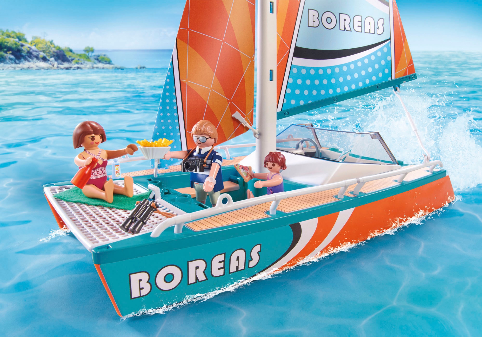 Playmobil® Konstruktions-Spielset »Katamaran (71043), Family Fun«, (53 St.), Made in Europe