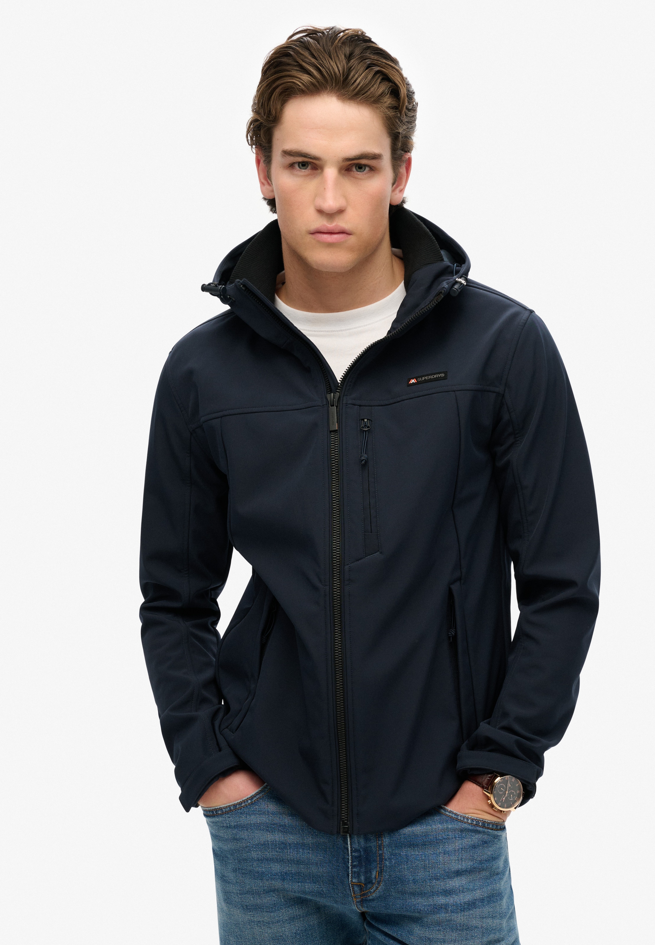 Superdry Outdoorjacke "HOODED SOFT SHELL TREKKER JKT", mit Kapuze günstig online kaufen