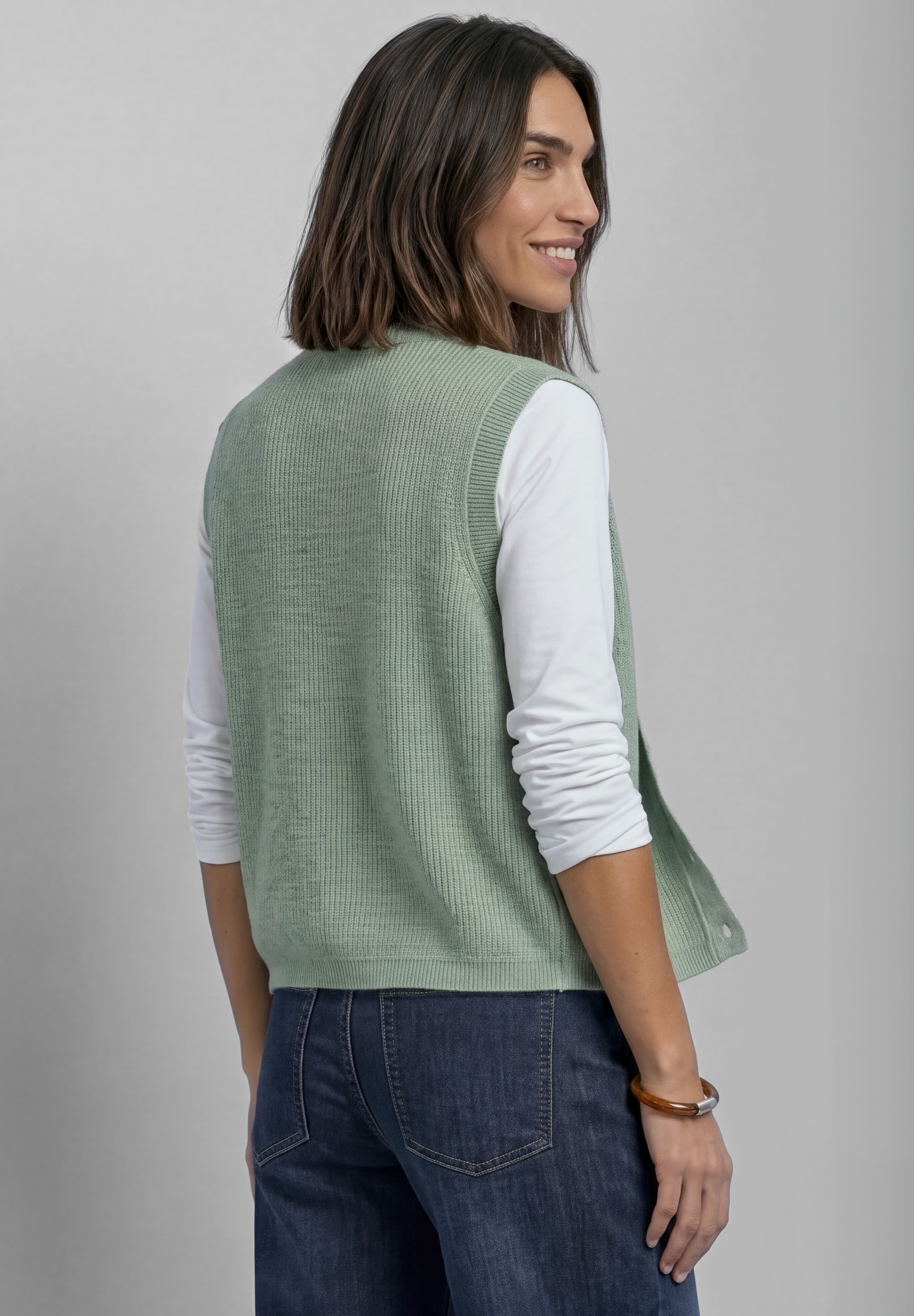 STREET ONE Kurzweste aus softem Materialmix