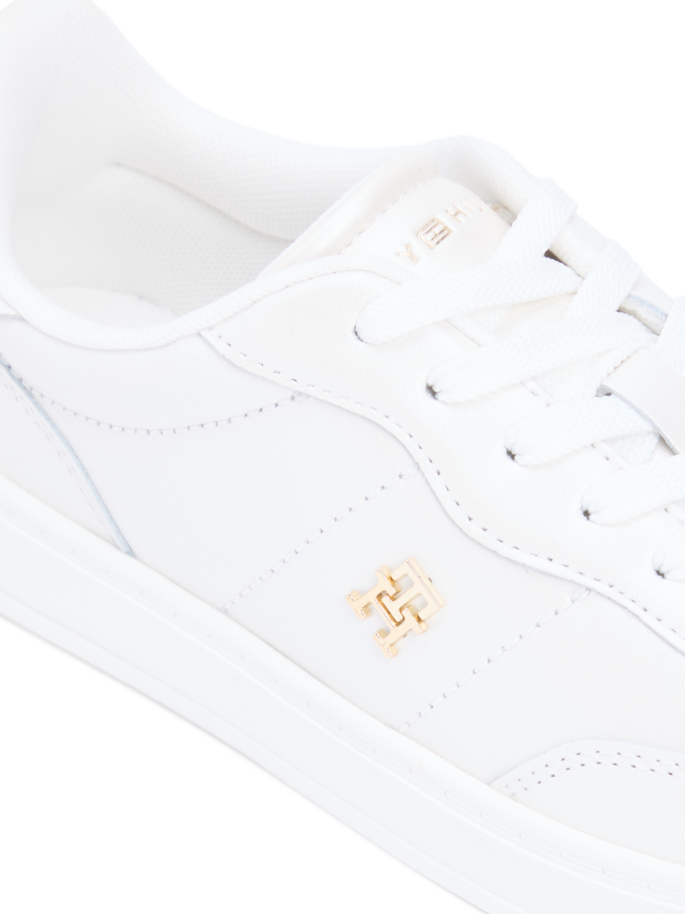 Tommy Hilfiger Plateausneaker »TH HERITAGE SHINY SNEAKER«  Freizeitschuh, Halbschuh, Schnürschuh mit seitlichem TH-Schmucklogo