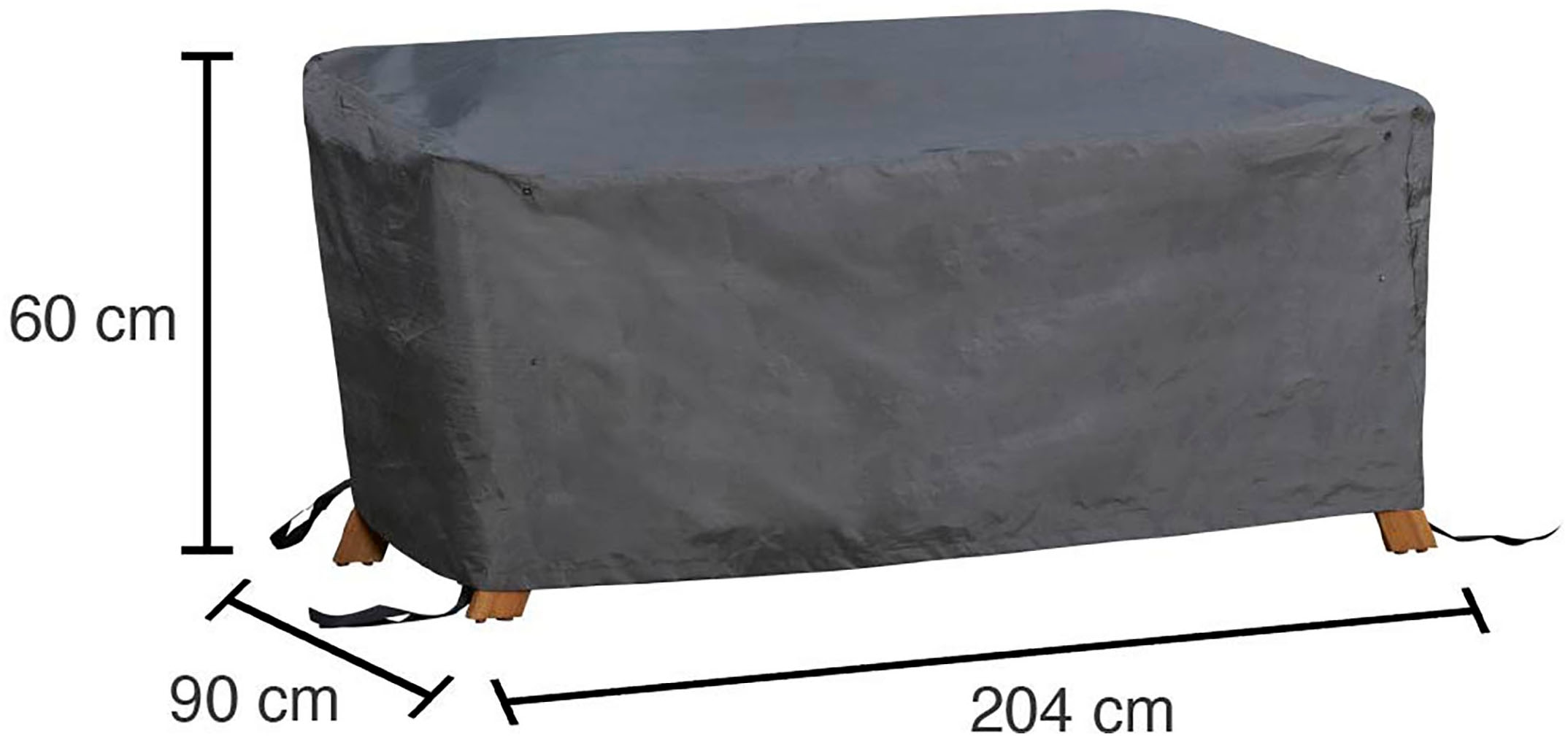 Behr EXCLUSIV Gartenmöbel-Schutzhülle mit verstellbarem Knopf-Verschluss, für Bänke, bis 180 cm