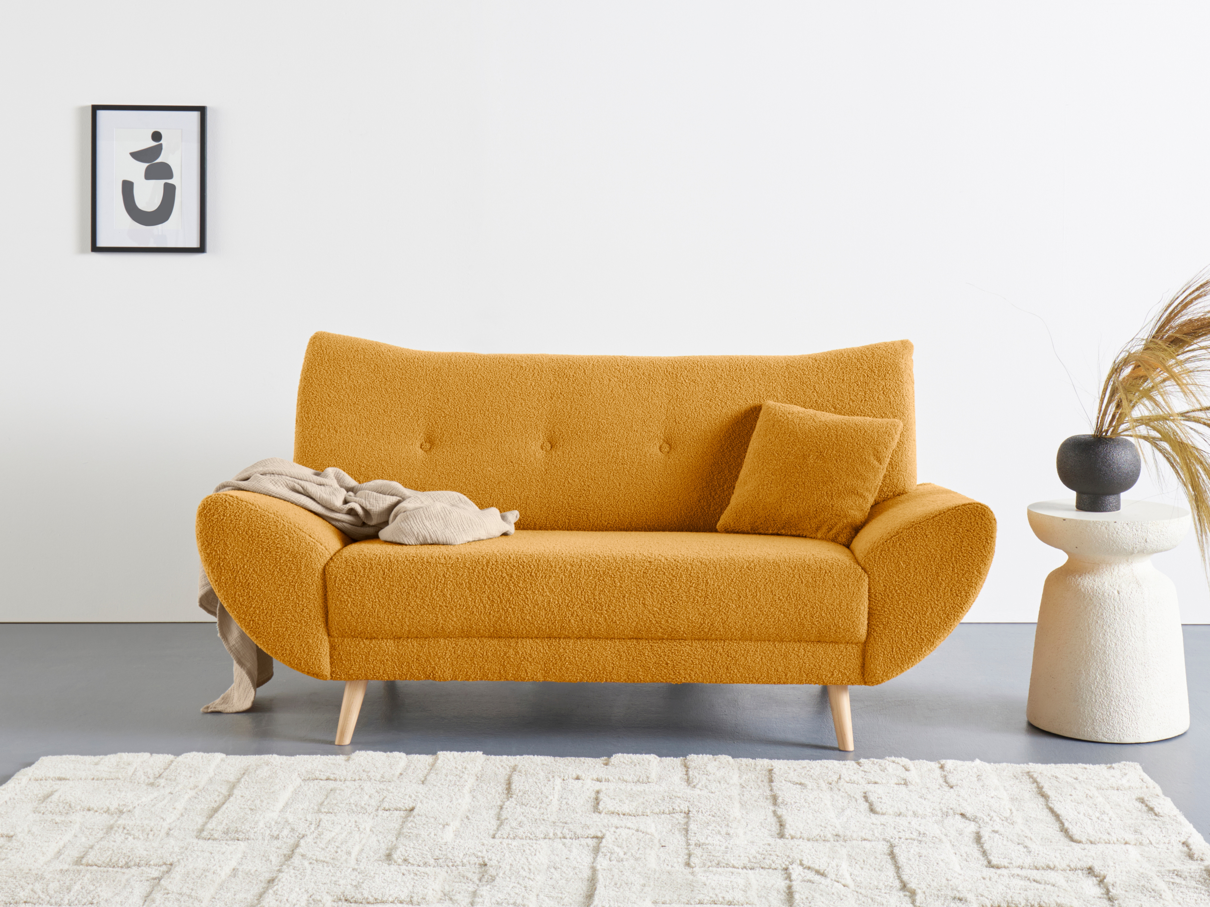 Home affaire 2-Sitzer "Basta, komfortable Wellenunterfederung, Breite 174cm"
