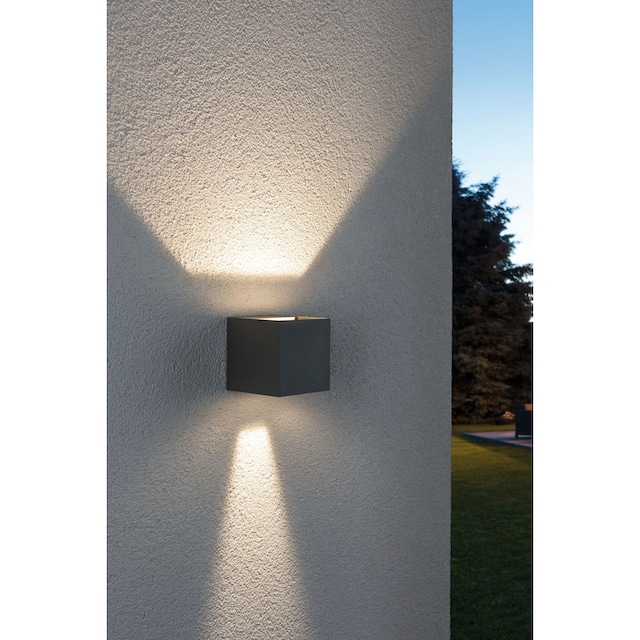 Cybo Cybo Aluminium 230V IP65 eckig 2x3,5W 80x80mm LED 2x3,5W BAUR »Outdoor Außen-Wandleuchte LED flammig-flammig, 230V | Outdoor Paulmann 230V Grau LED 2 eckig 80x80mm Aluminium«, 230V IP65