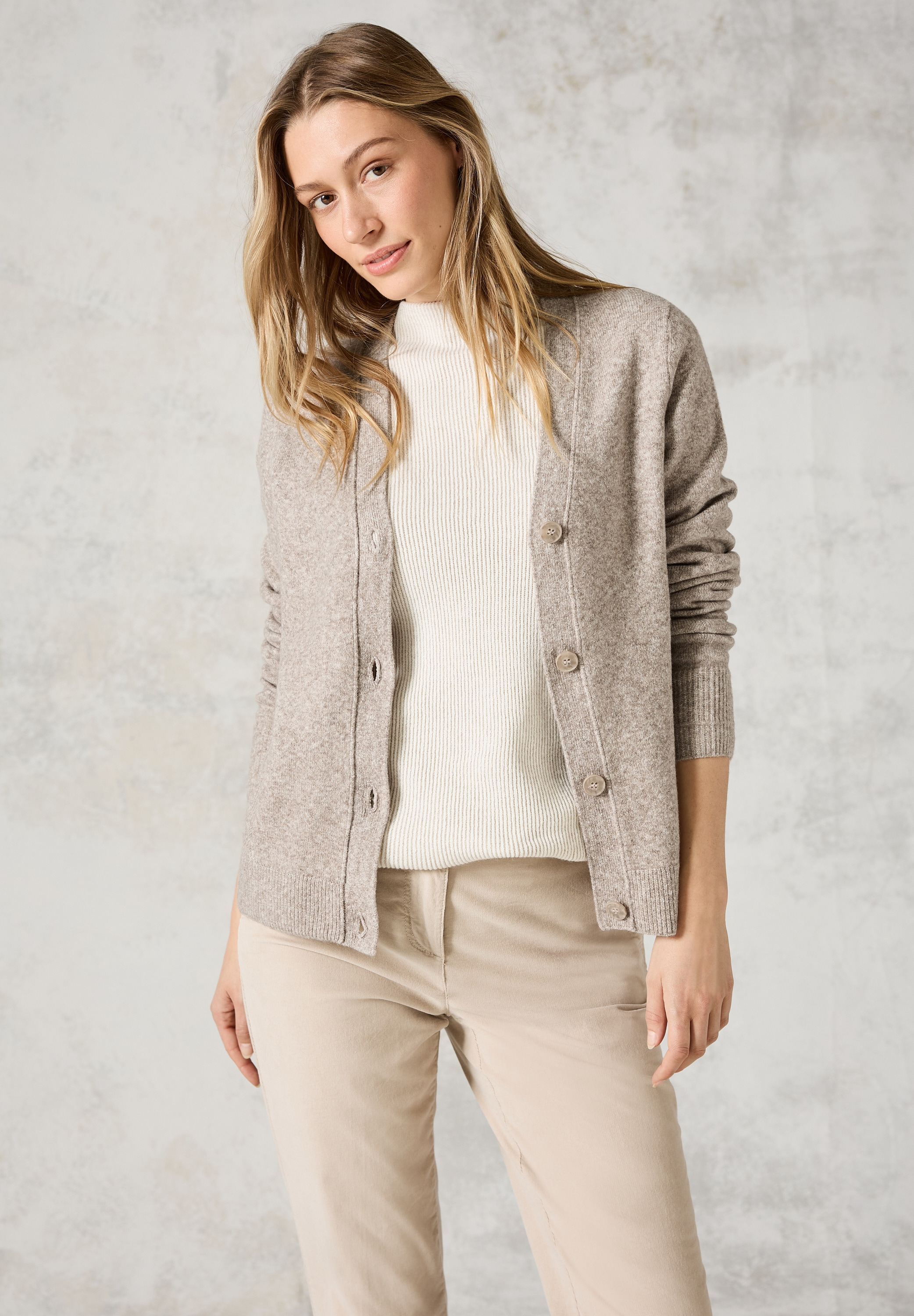 Cardigan, mit Knopfleiste