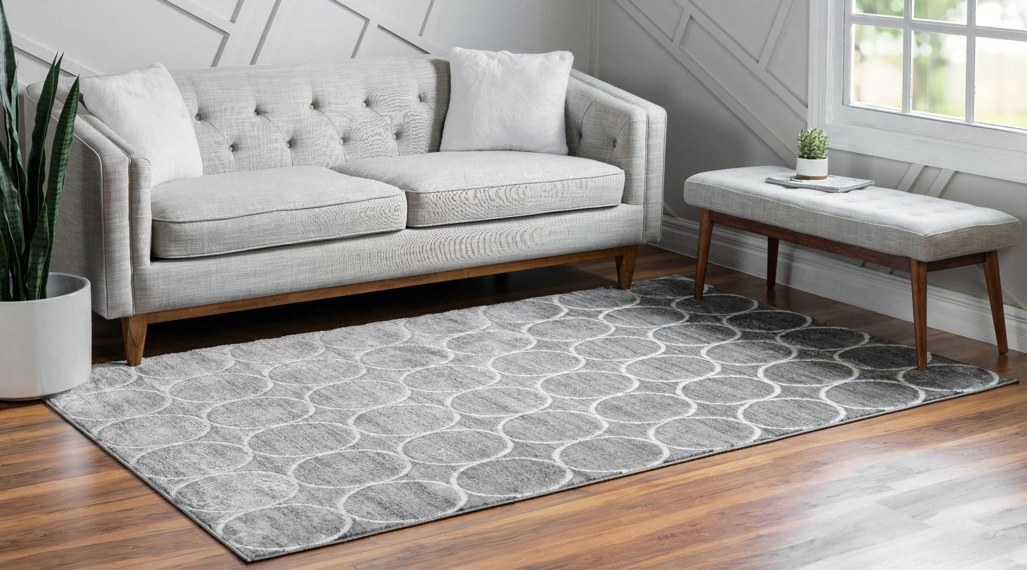 Myflair Möbel & Accessoires Teppich »Titan Trellis Lagerräumung«, rechteckig, 13 mm Höhe, Kurzflor, gewebt, modernes Design, Motiv Kreise