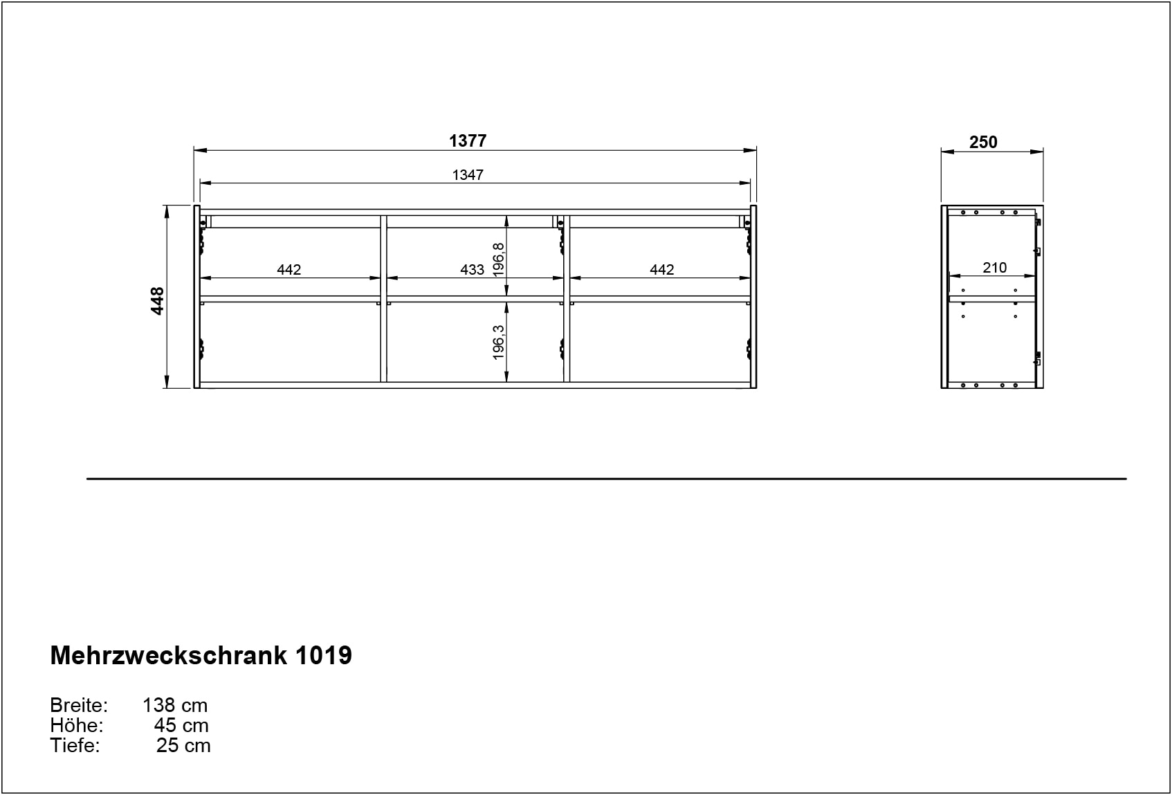 GERMANIA Mehrzweckschrank »Libbiano«, mit Balkonoptik