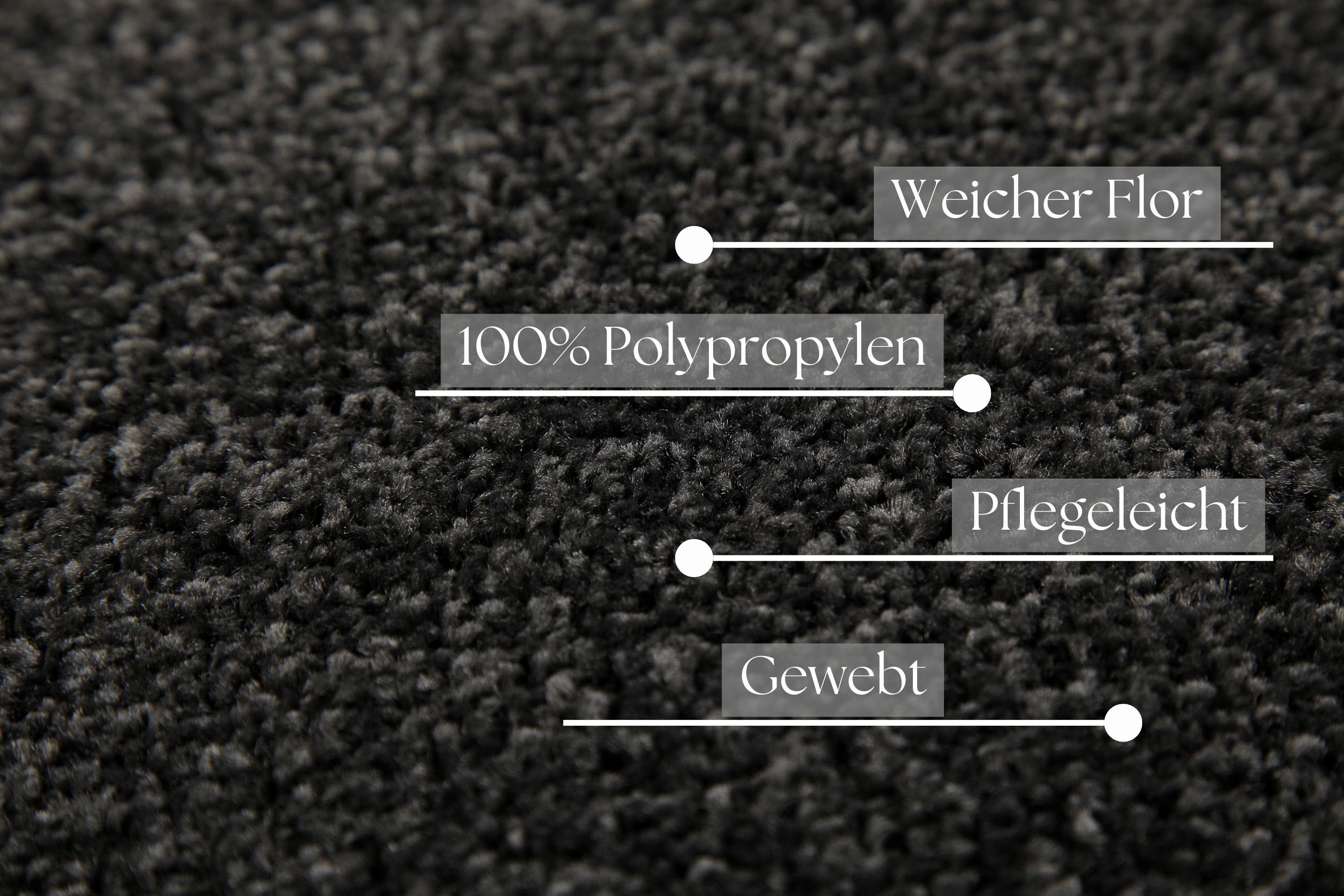 Thumbnail - my home Teppich "Chanley", rechteckig, 13 mm Höhe, moderner dichter weicher zeitloser Kurzflorteppich, Wohnzimmer