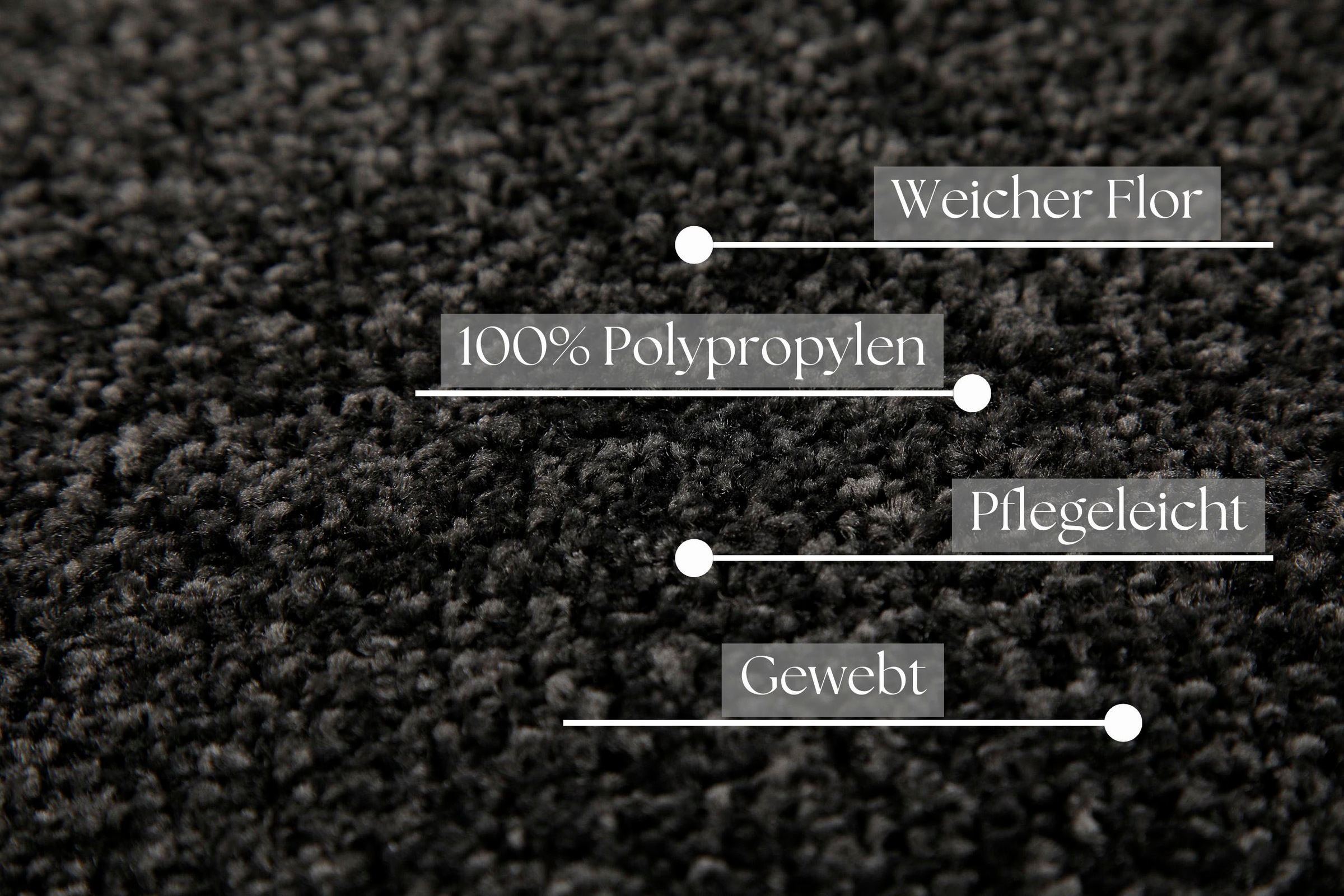 Teppich OTTO HOME "Chanley", grau (anthrazit), B:160cm H:13mm L:225cm, Polypropylen, Teppiche, Teppich, moderner dichter weicher zeitloser Kurzflorteppich, Wohnzimmer 2