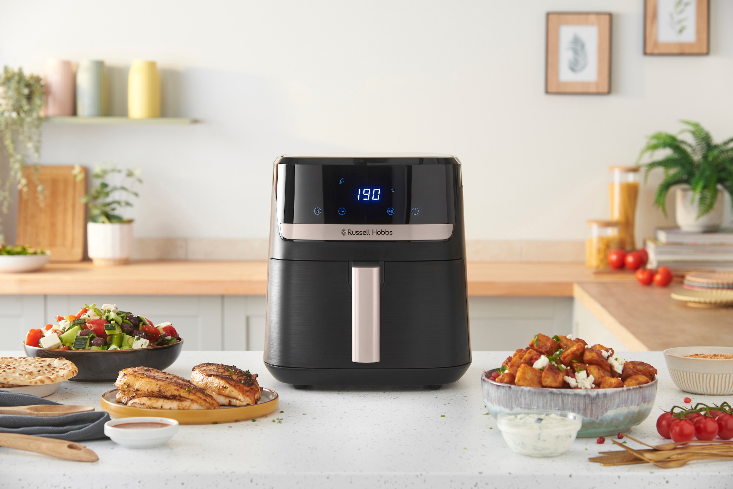 RUSSELL HOBBS Heißluftfritteuse »27620-56 SatisFry, 5L«, 1500 W, Fassungsvermögen 5,5 l, Airfryer–wenig oder kein Öl erforderlich, 9 Programme, 5,5 L